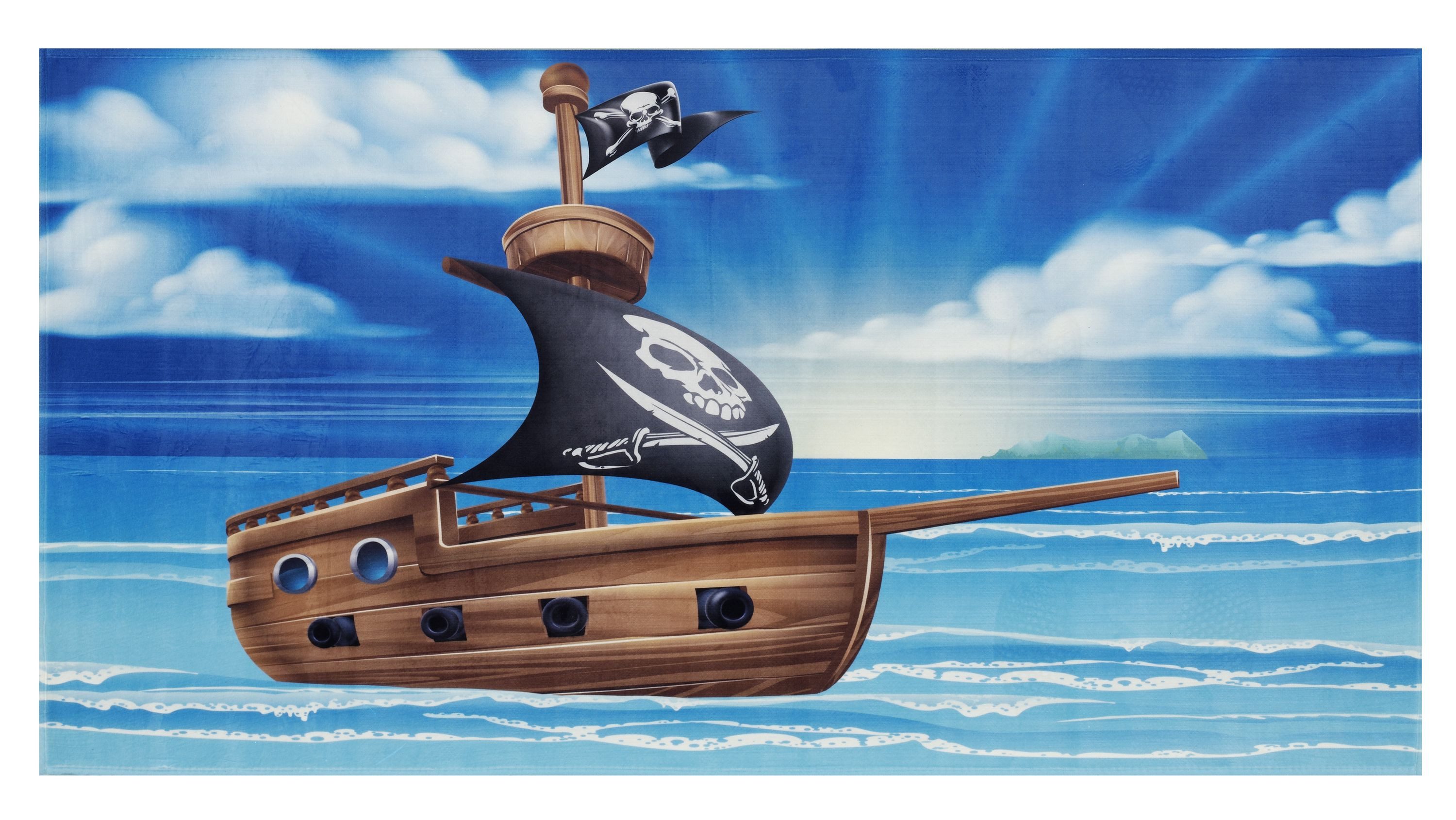 Lovely Kids Kinderteppich Piratenschiff 80x150cm, rechteckig