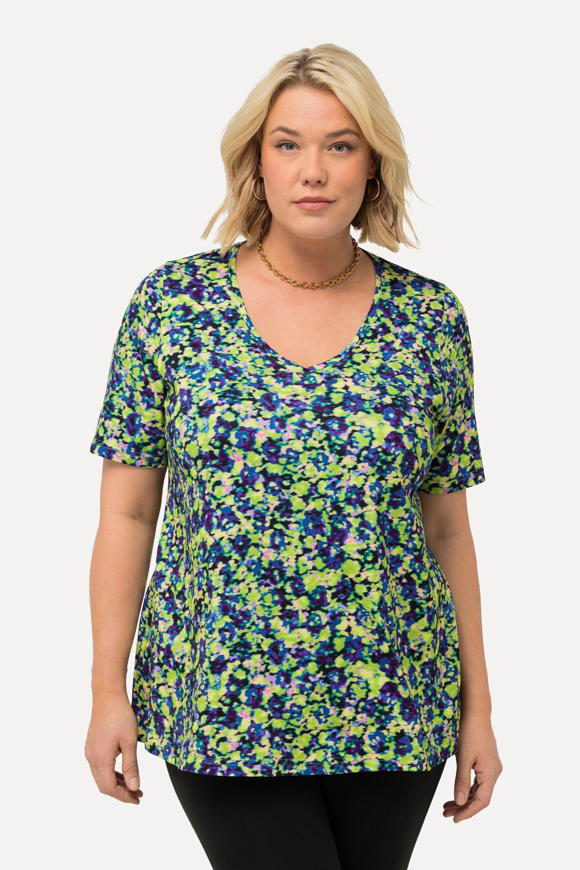 Ulla Popken Longshirt Longshirt Blüten A-Linie günstig online kaufen