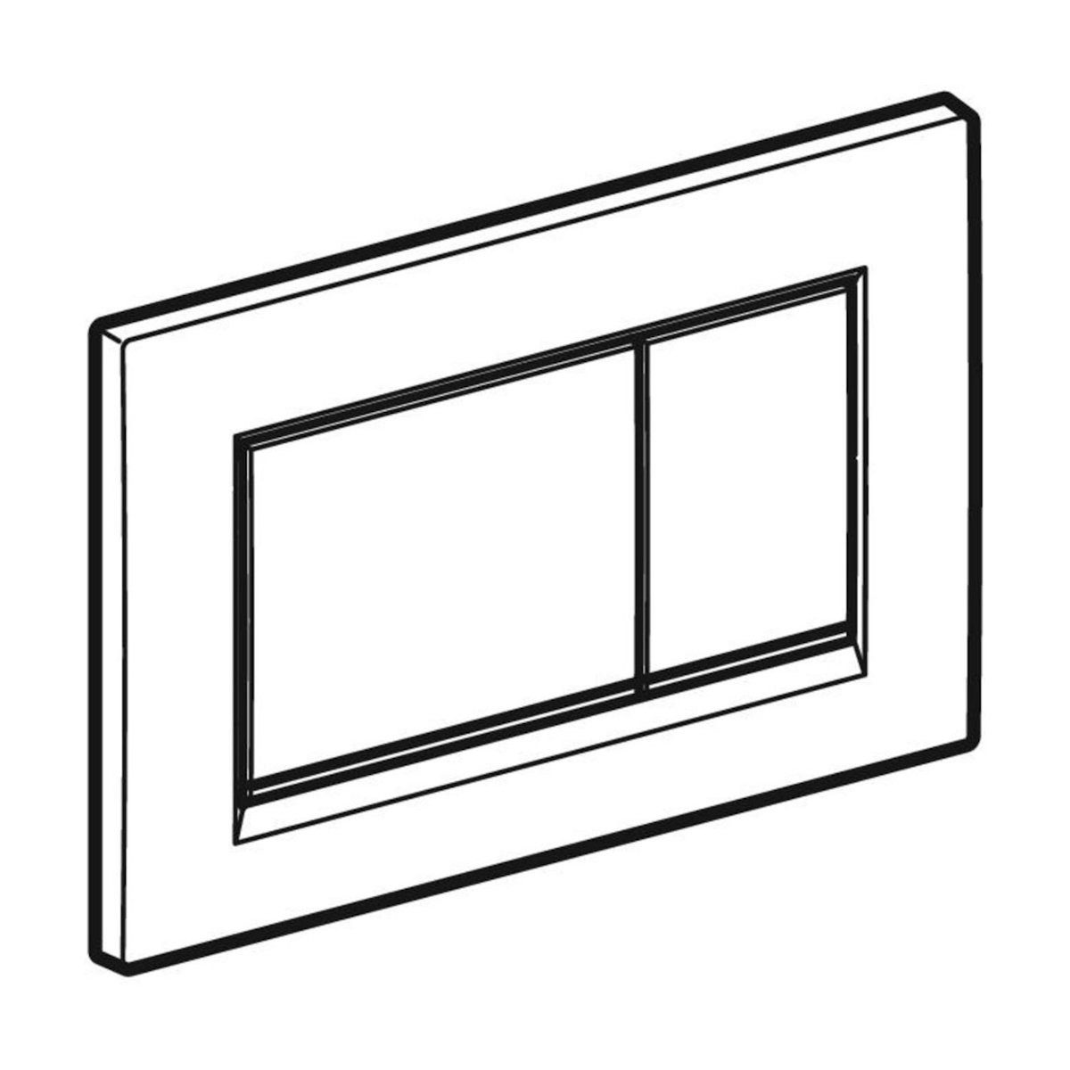 GEBERIT Betätigungsplatte Sigma30 für 2-Mengen-Spülung mattchrom lackiert/glanz