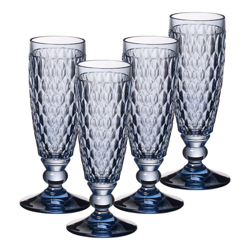 Villeroy & Boch Sektglas Boston Coloured Sektgläser 145 ml 4er Set, 4-tlg., Glas