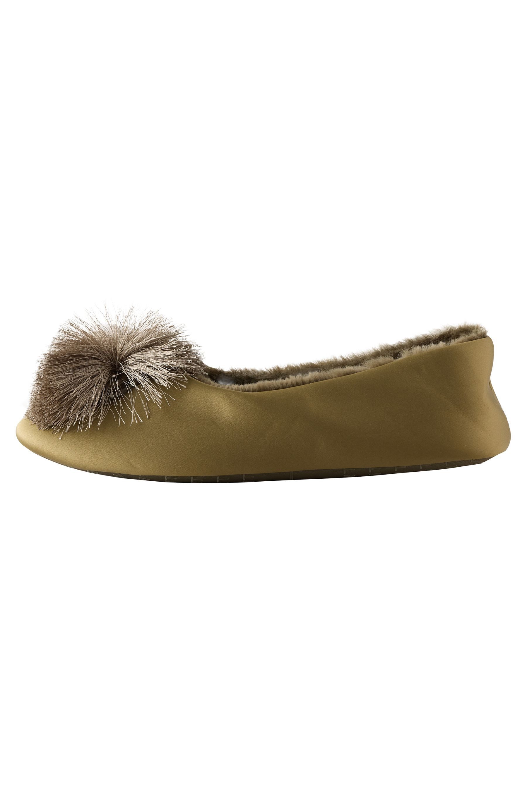 Next Ballerinas mit Bommel Hausschuh