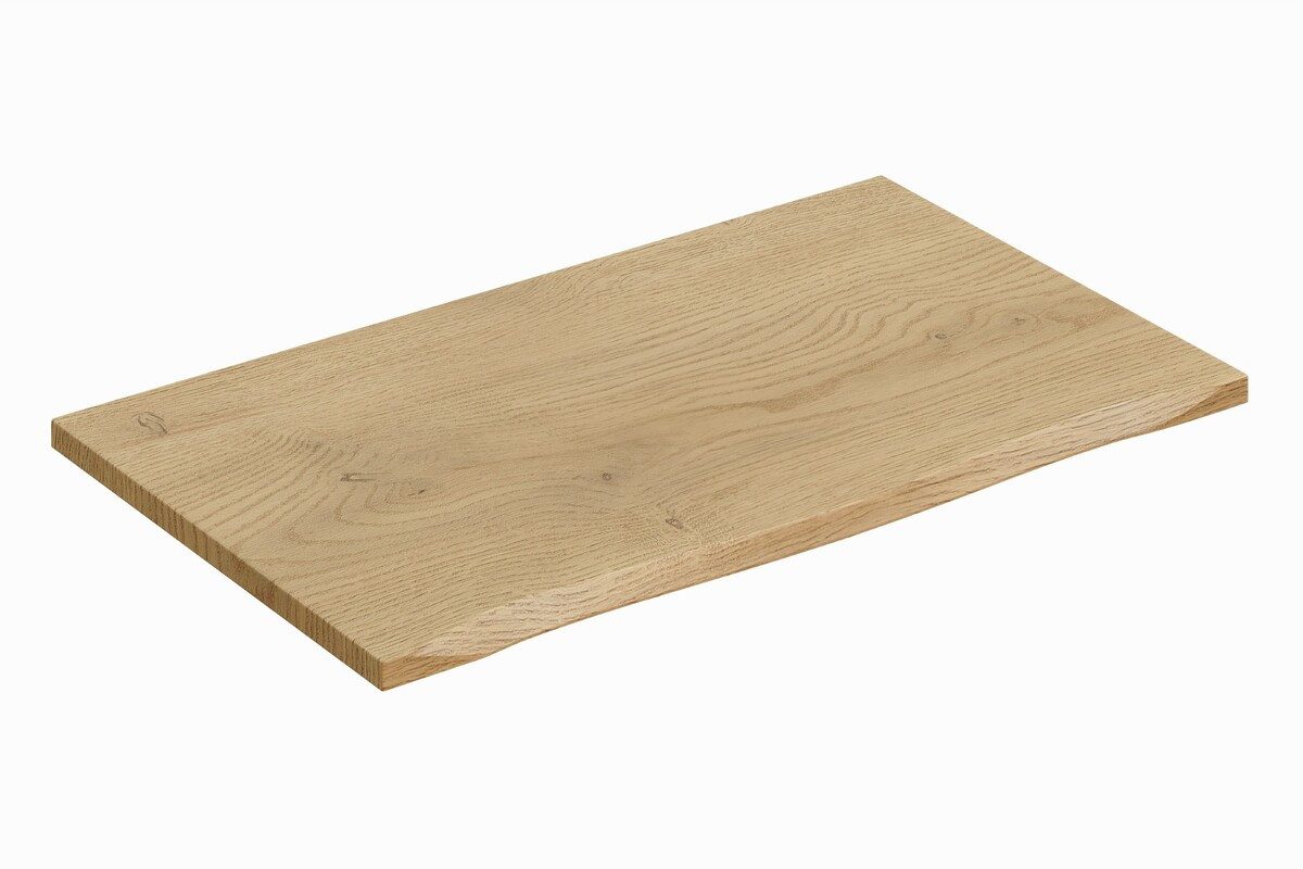 einfachgutemoebel Waschtisch Waschtisch ILUNA CASH 80cm mit Baumkante Evoke-Oak & Becken wählbar (Badmöbel Set, 1-St., Waschtisch Unterschrank)