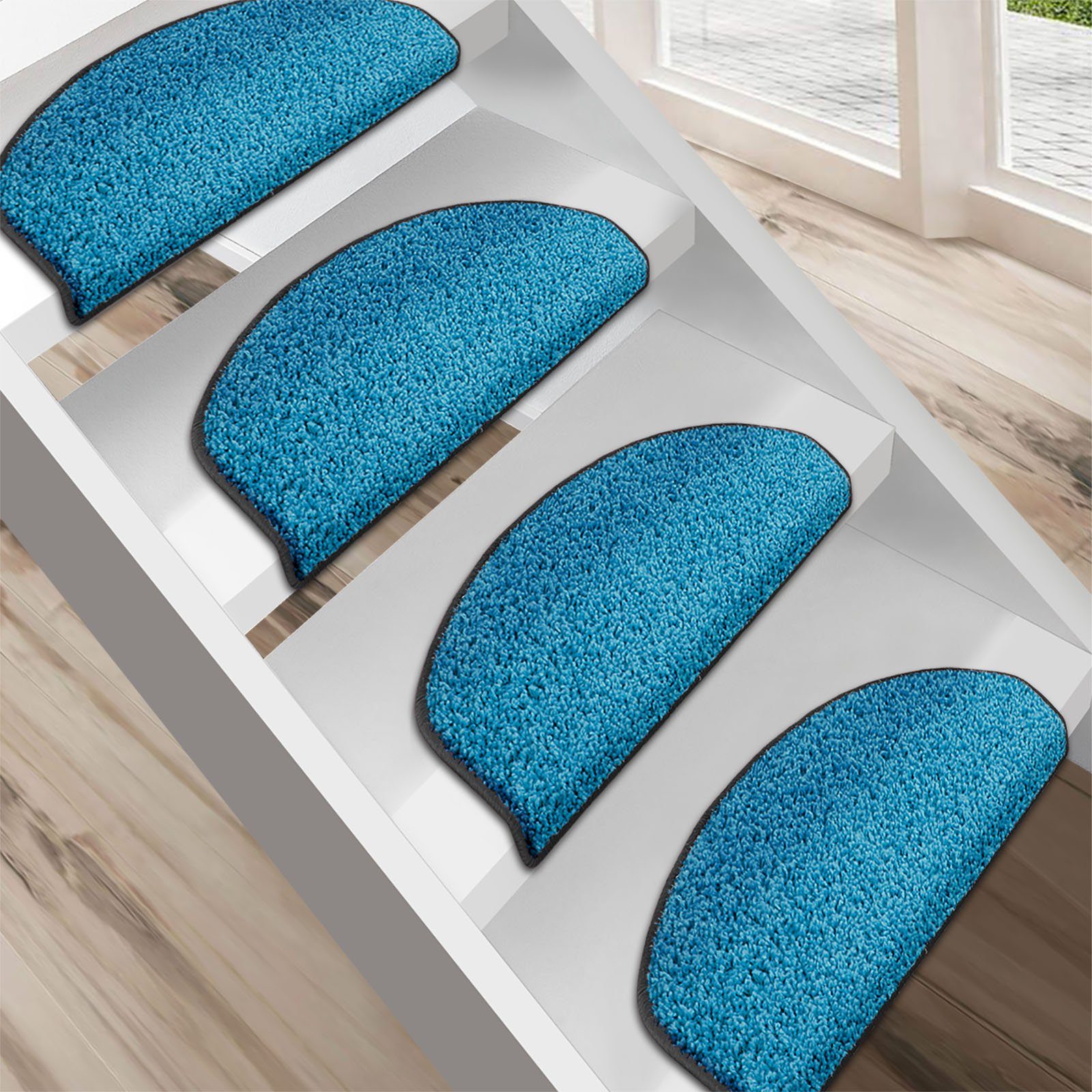 Karat Stufenmatte Shaggy-Stufenmatte Madrid, Treppenschoner, 16 günstig online kaufen