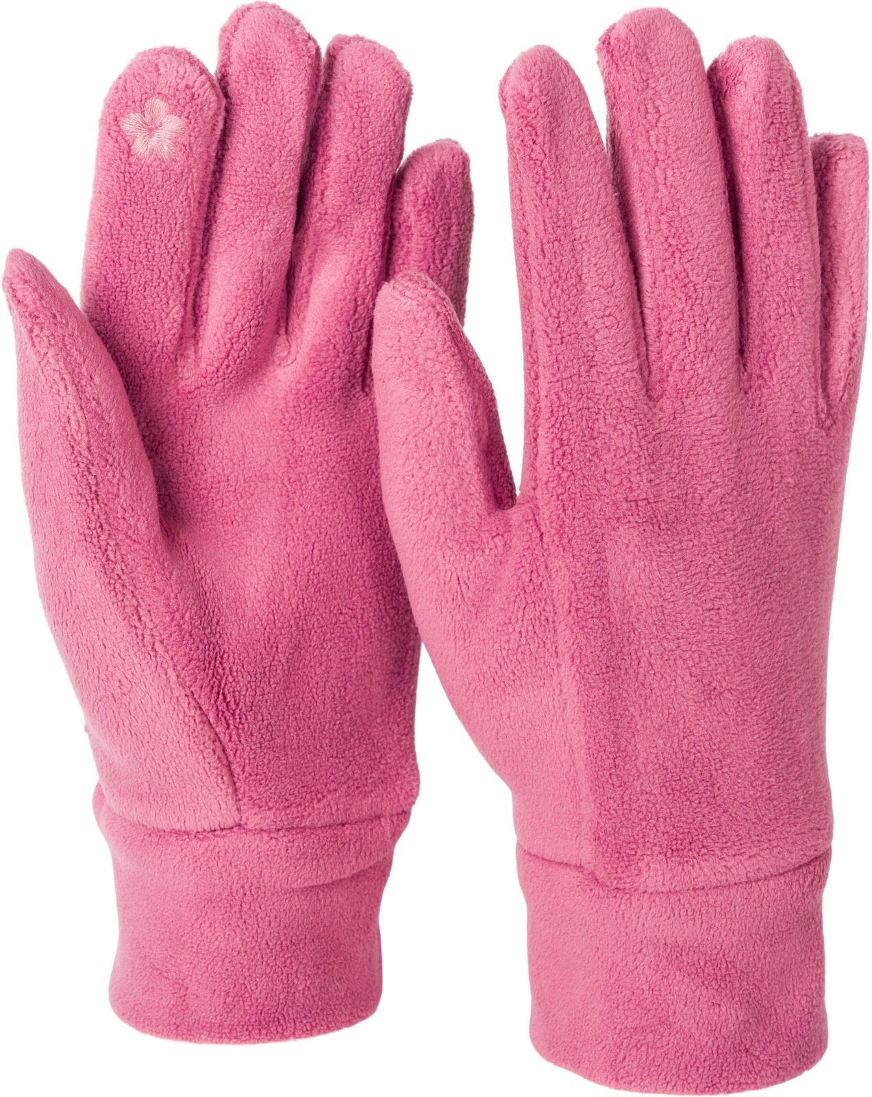 styleBREAKER Fleecehandschuhe Einfarbige Touchscreen Fleece Handschuhe Mauve