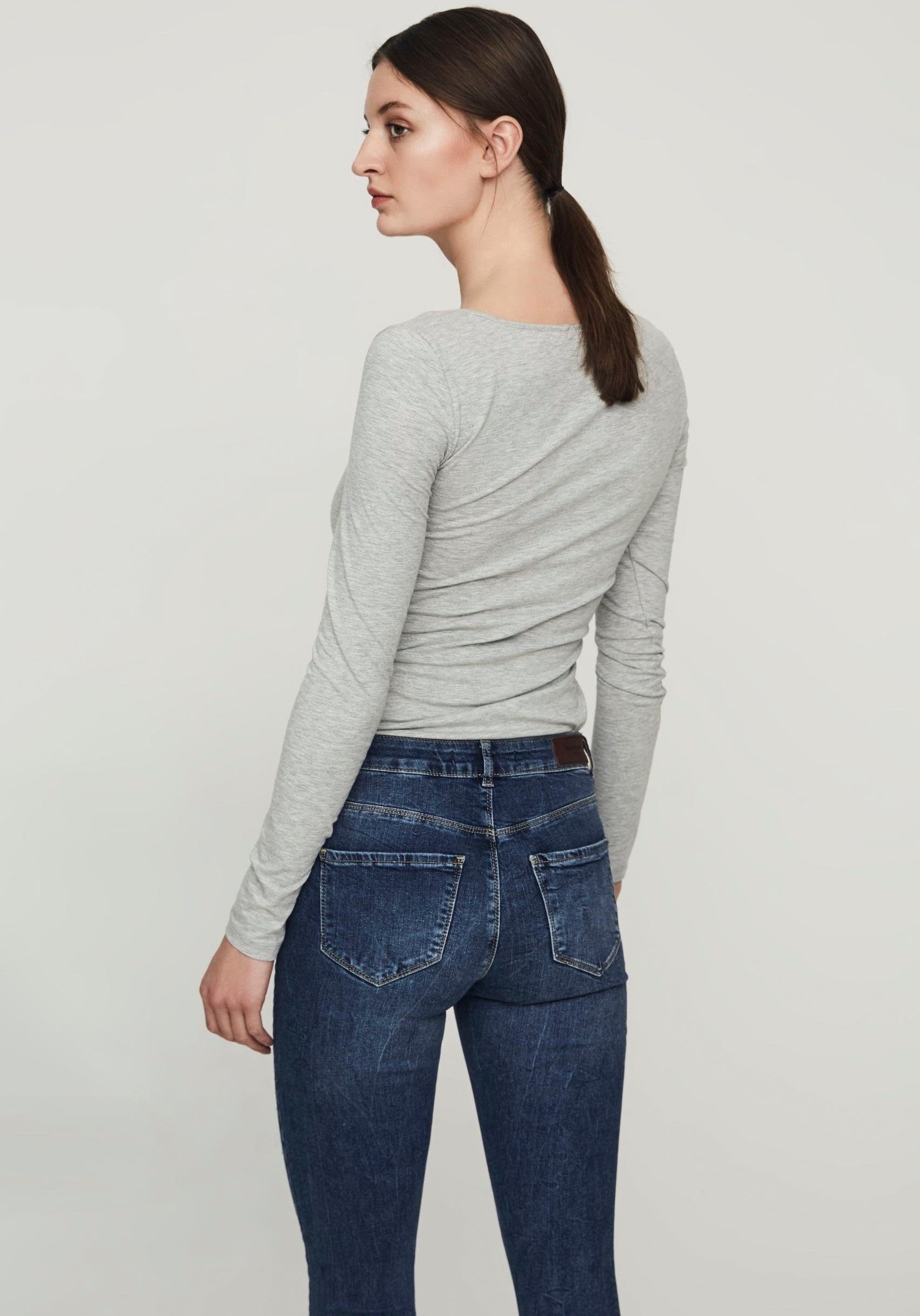 Vero Moda Langarmshirt VMMAXI MY LS SOFT LONG U-NECK NOOS Baumwollmischung, regular fit – Bild 4 von 5