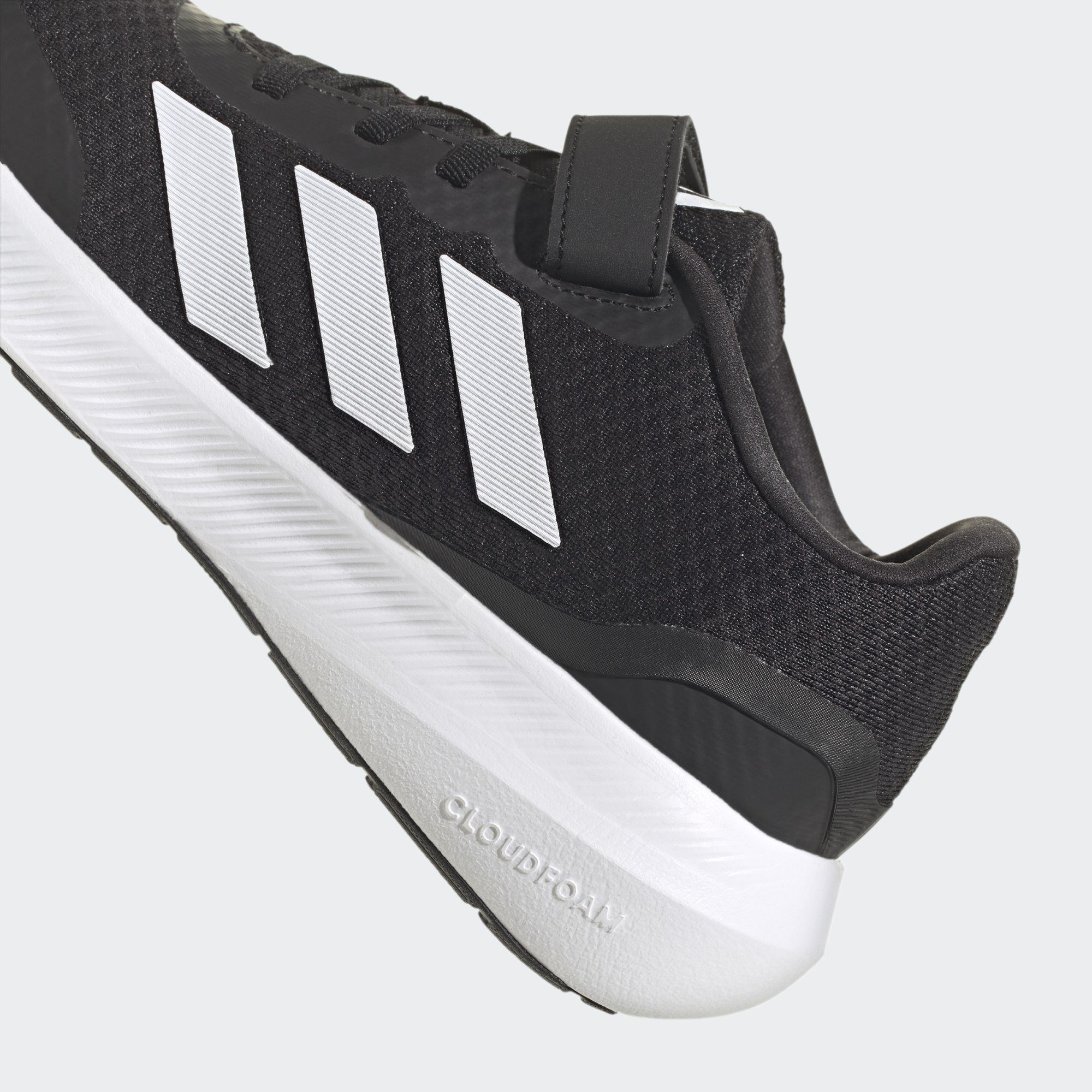 adidas Sportswear RUNFALCON 3.0 ELASTIC Black SCHUH TOP / LACE Core Cloud STRAP Core Sneaker / Black White