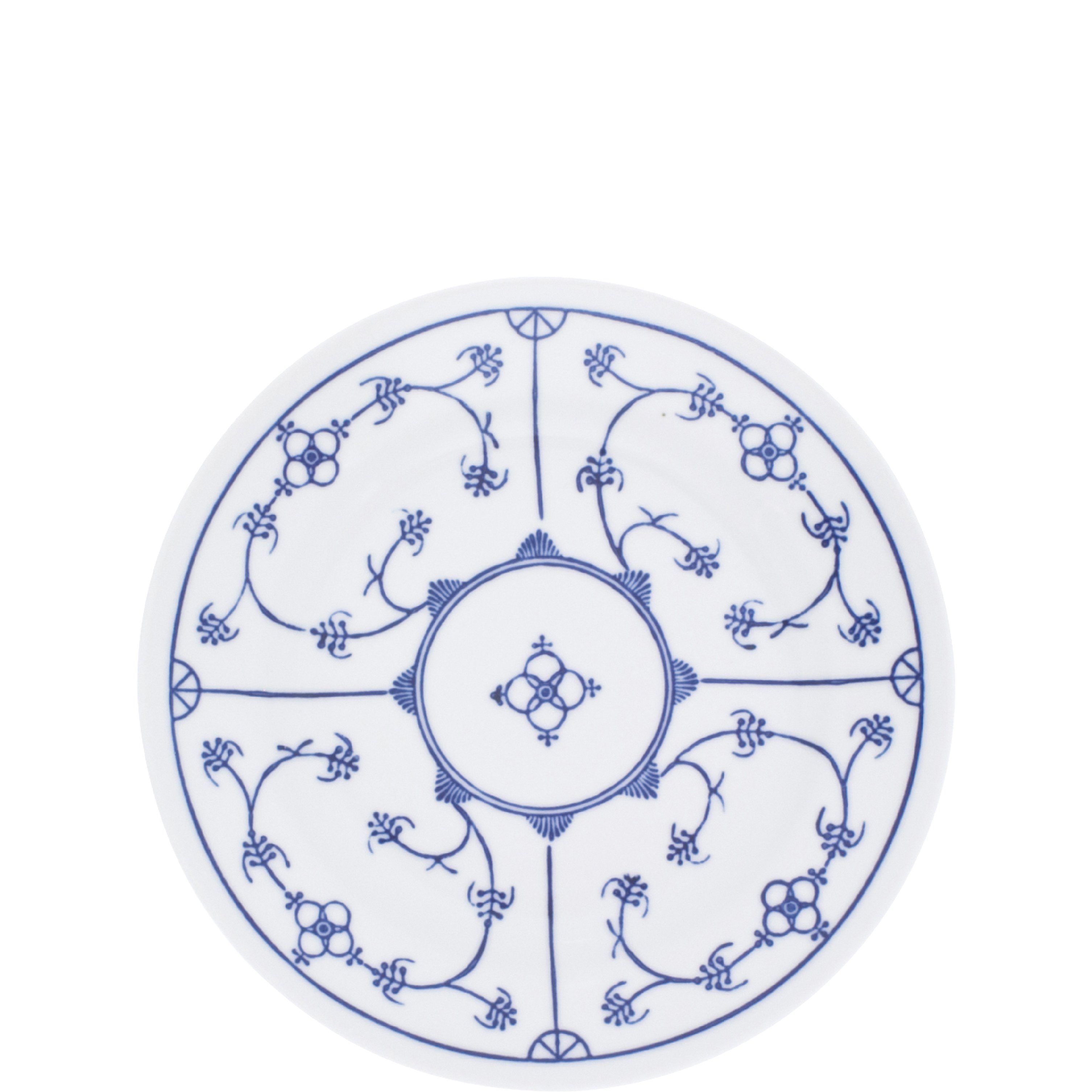 Kahla Frühstücksteller Blau Saks 19 cm, von Hand dekoriert | Frühstücksteller