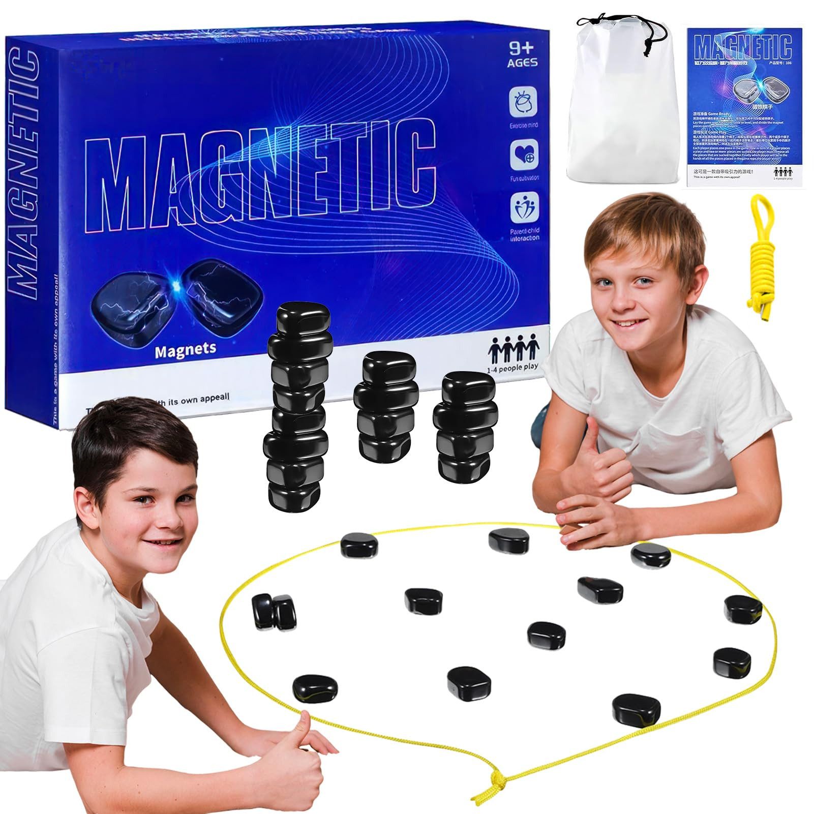 Bundviel Lernspielzeug Lernspielzeug Tisch-Magnetspiel,Reises Magnetisch spiel,Magnetic Chess