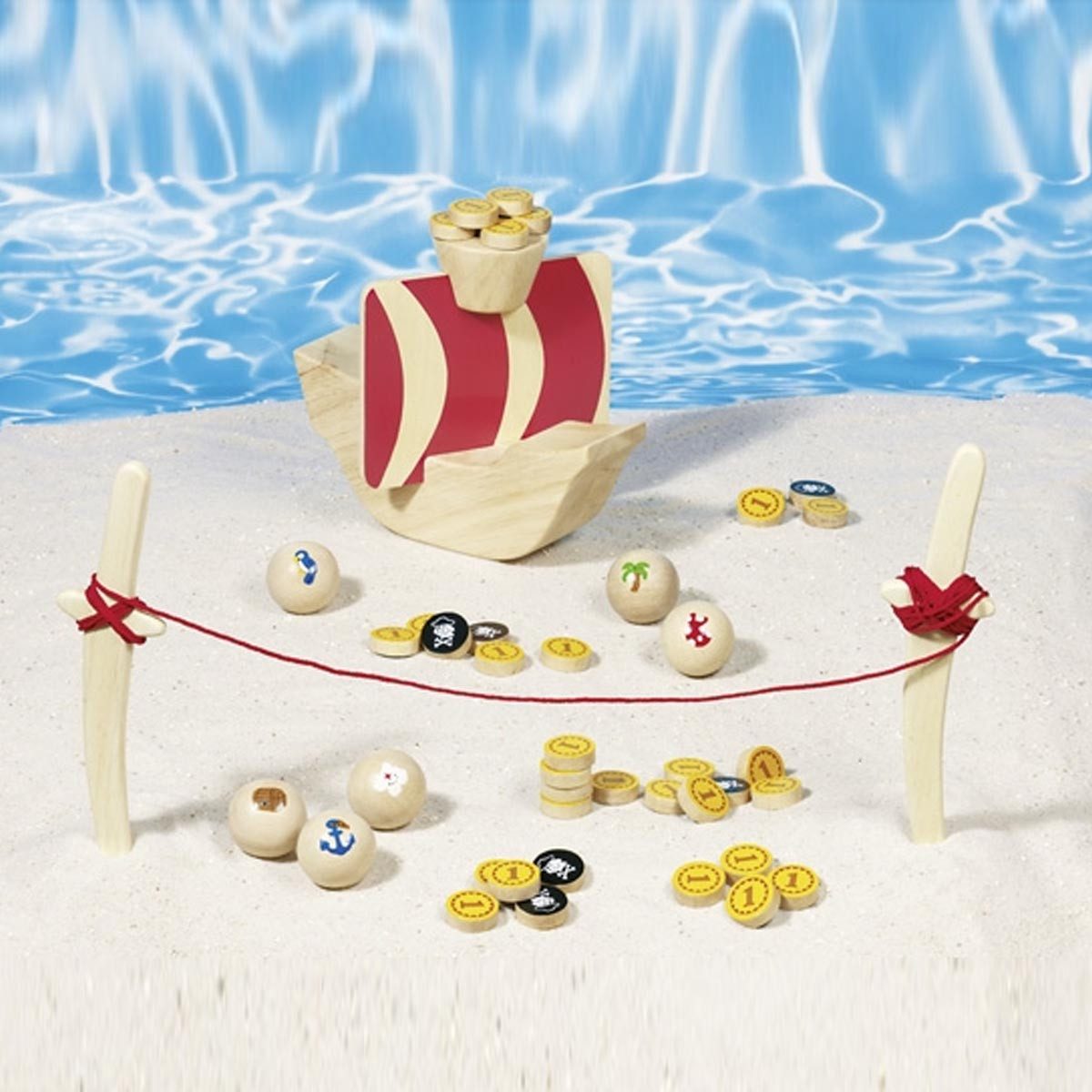 goki Игрушки-Gartenset Piratenspiel Captain Koog, (packung, packung), Spielspaß und Herausforderung für die ganze Familie