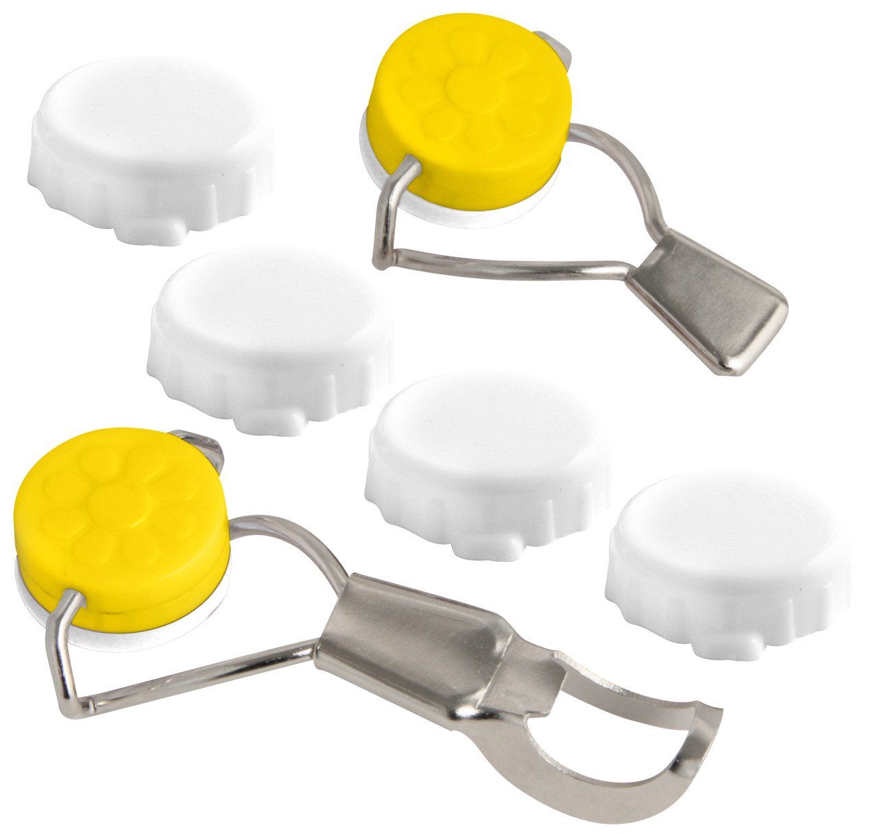 FACKELMANN Küchenorganizer-Set Fackelmann Kronkorken und Bügelverschluss 6-er Set