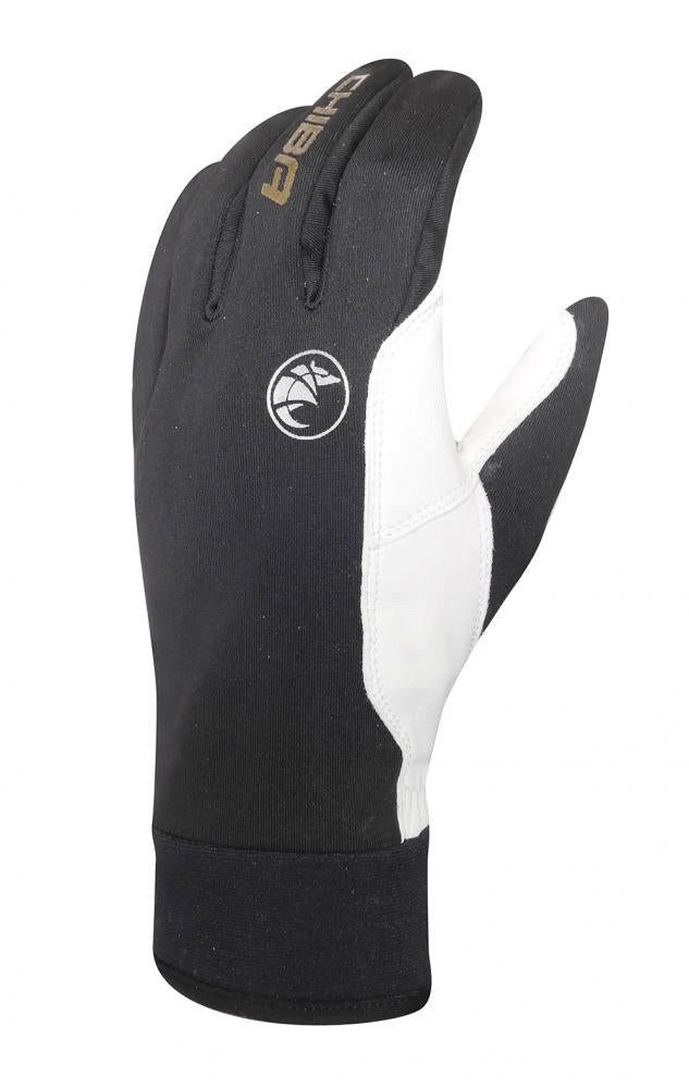 Chiba Fahrradhandschuhe CHIBA Bernina - Radhandschuhe sz/gold, winddicht & atmungsaktiv, Größe