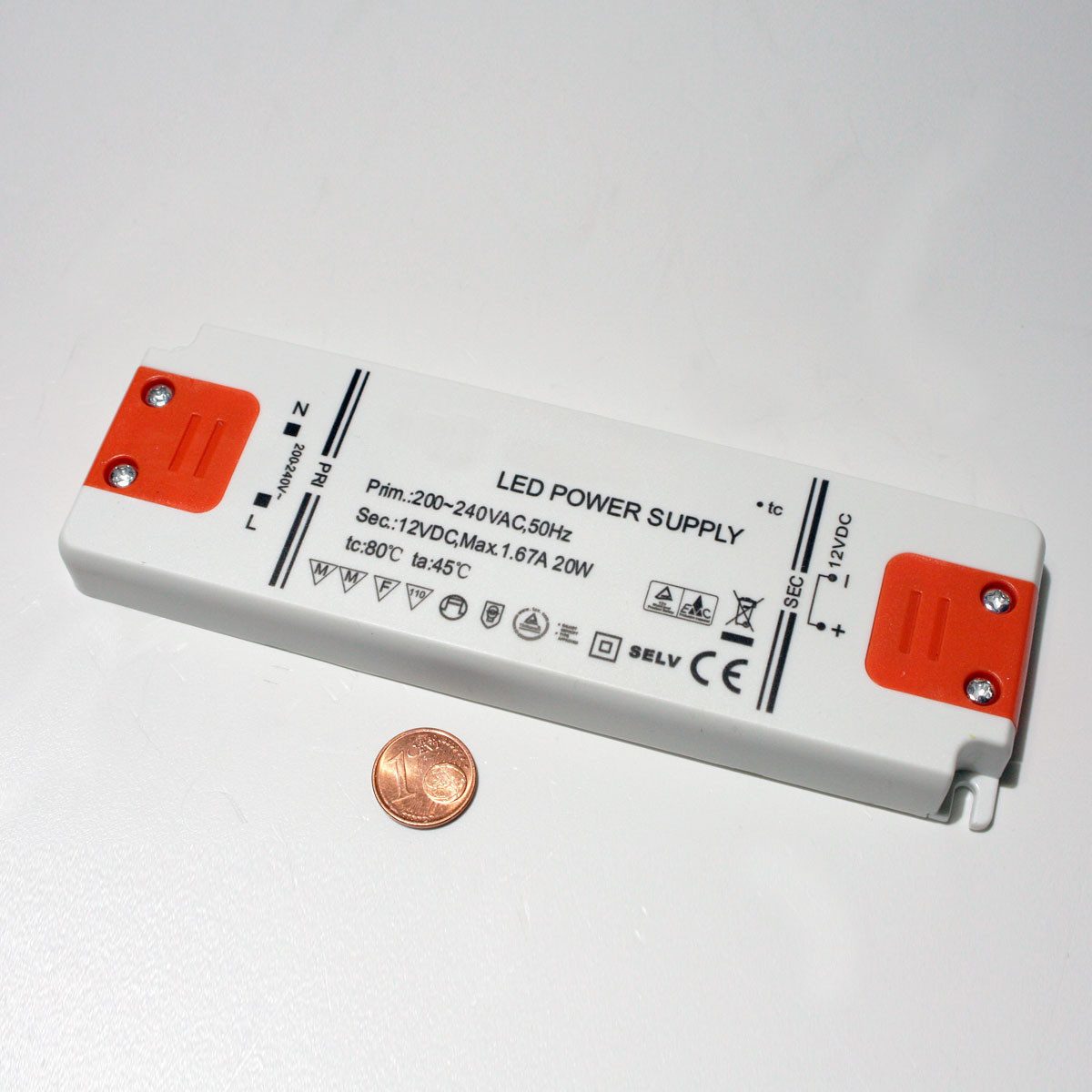 Goobay LED Slim-Transformator 12V DC 0,5-20W, IP20, Trafo LED Trafo