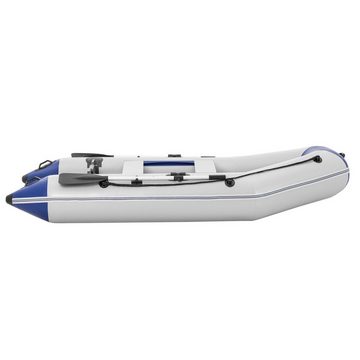 MSW Schlauchboot Schlauchboot Paddelboot aufblasbar blau weiß 280 kg Holzboden 3