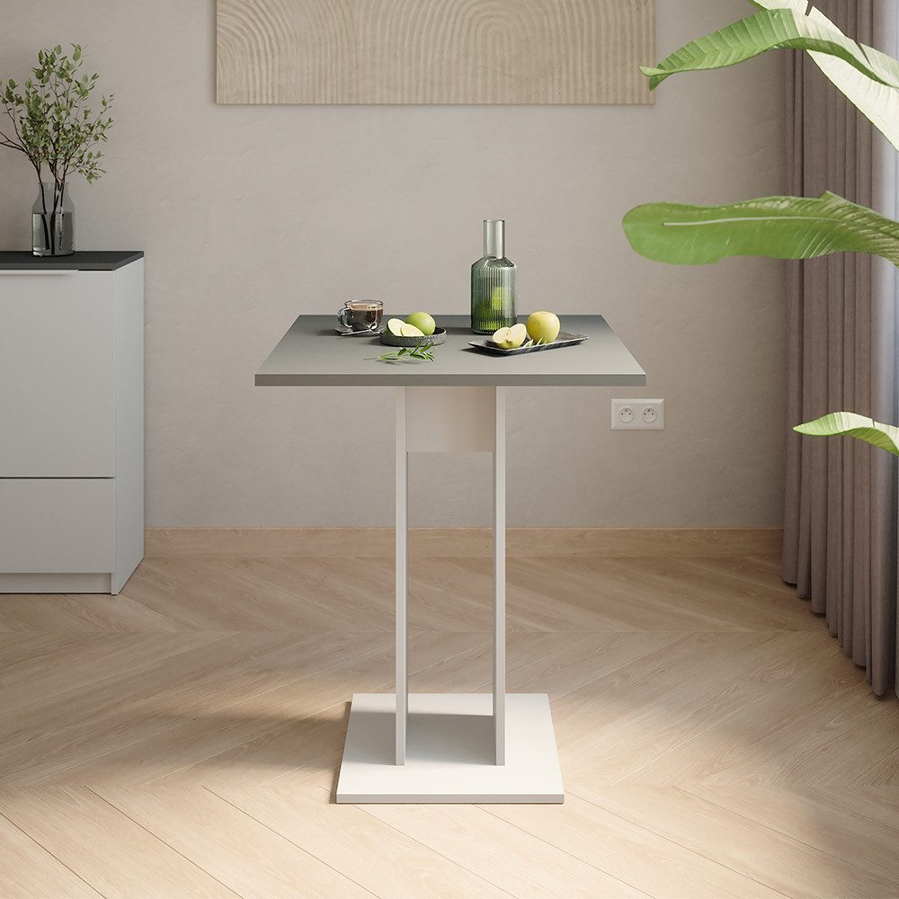 Vicco Esstisch Repose, Weiß/Anthrazit, 65 x 65 cm (1-St)