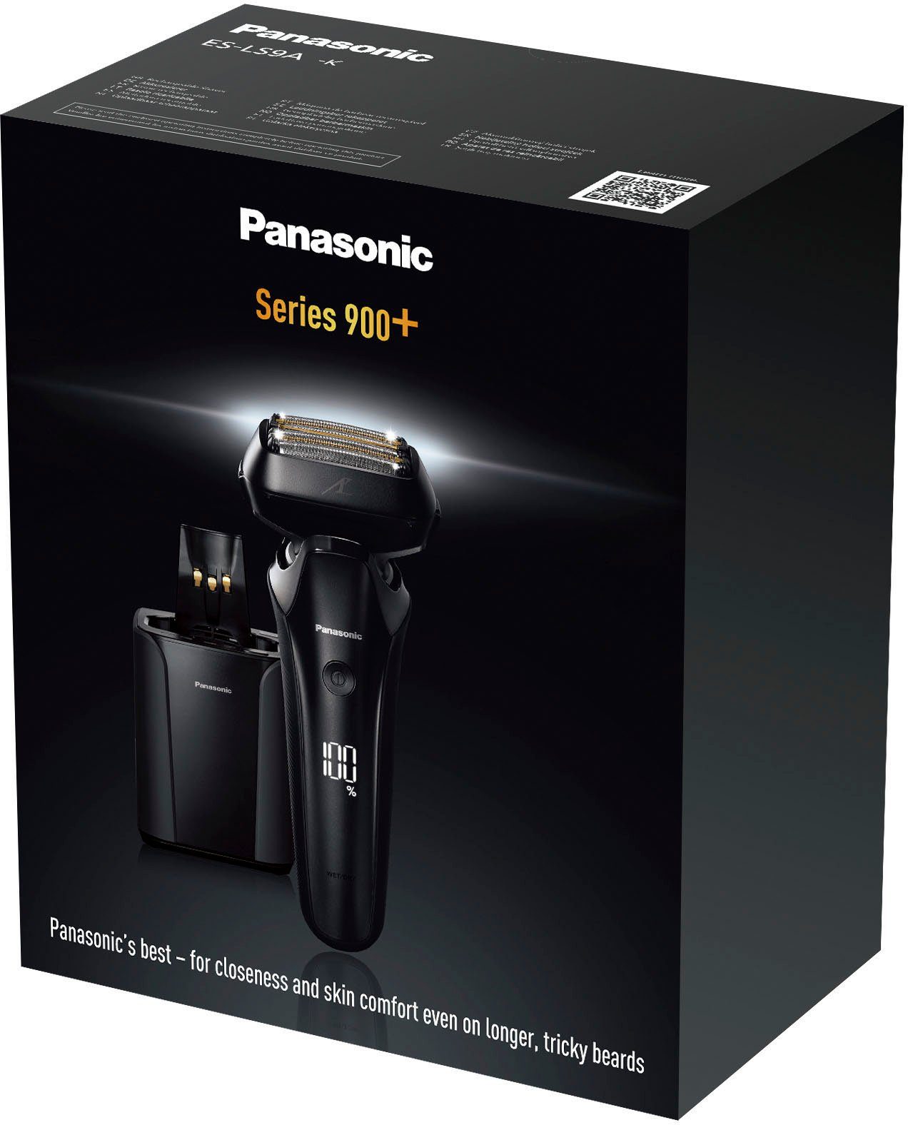 Rasierer Panasonic Langhaartrimmer ES-LS9A, Elektrorasierer 900+ Reinigungsstation, Series Premium
