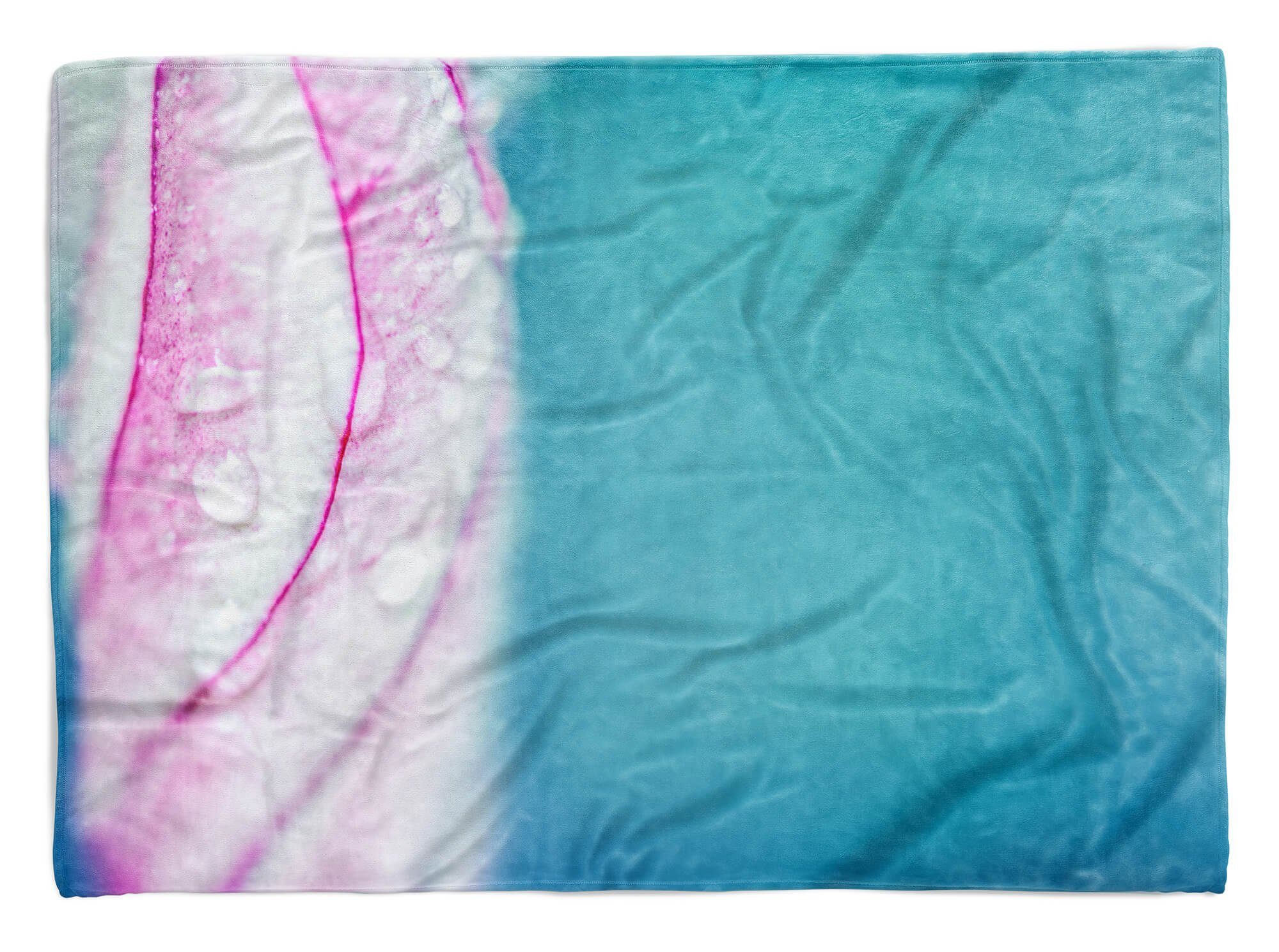 Strandhandtuch Fotomotiv Art Handtuch Handtücher Kuscheldecke Handtuch Saunatuch Sinus (1-St), Baumwolle-Polyester-Mix Blüte Makro, schöne mit