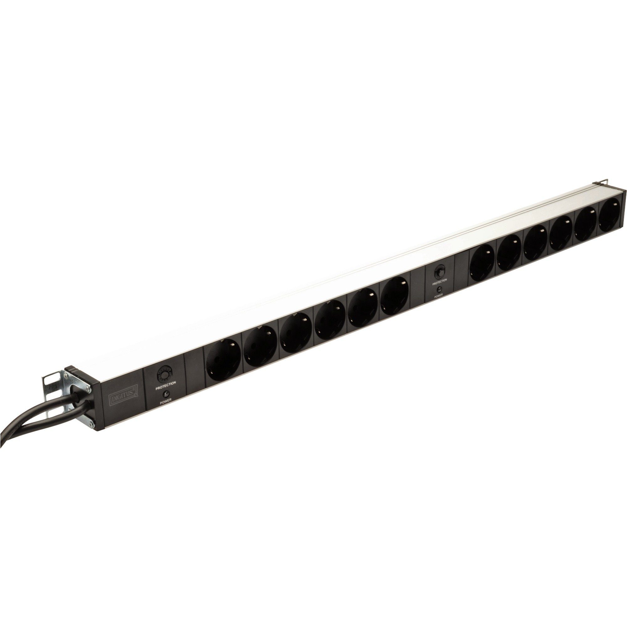 Digitus Digitus 19" Steckdosenleiste mit Aluminiumprofil, Mehrfachsteckdose