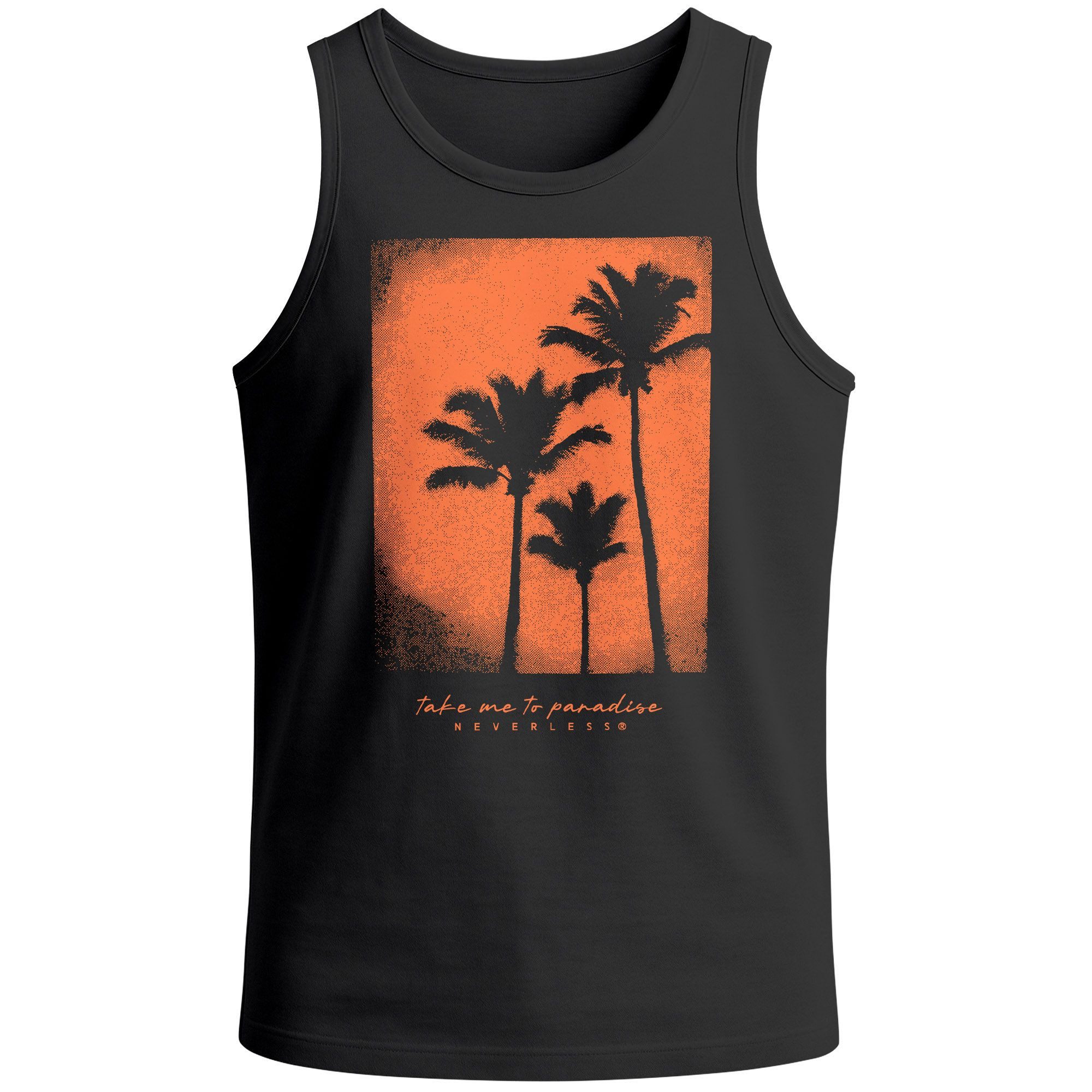 Neverless Tanktop Herren Tank-Top Palmen Fotoprint Vintage Retro Style Sommer Fashion mit Print