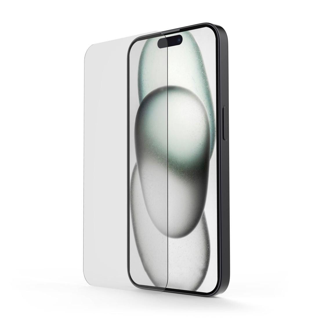 Displayschutzglas Displayschutz für iPhone 15 Pro (Panzerglas, ultraklar, Montagehilfe)