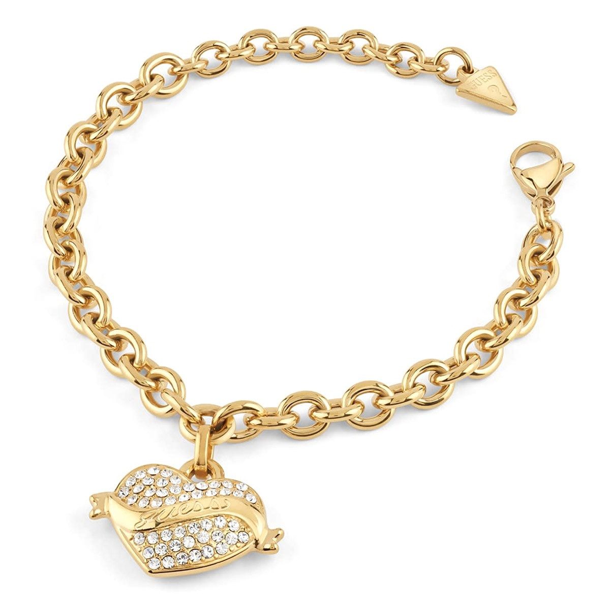 GUESS Damenarmband Aus Edelstahl Mit Zirkonia – Roségold, One Size, Modell 32023478