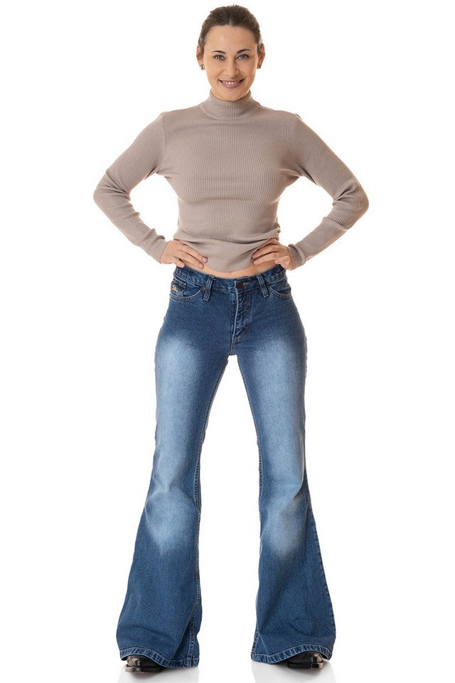 Comycom Schlagjeans Damen STAR USED