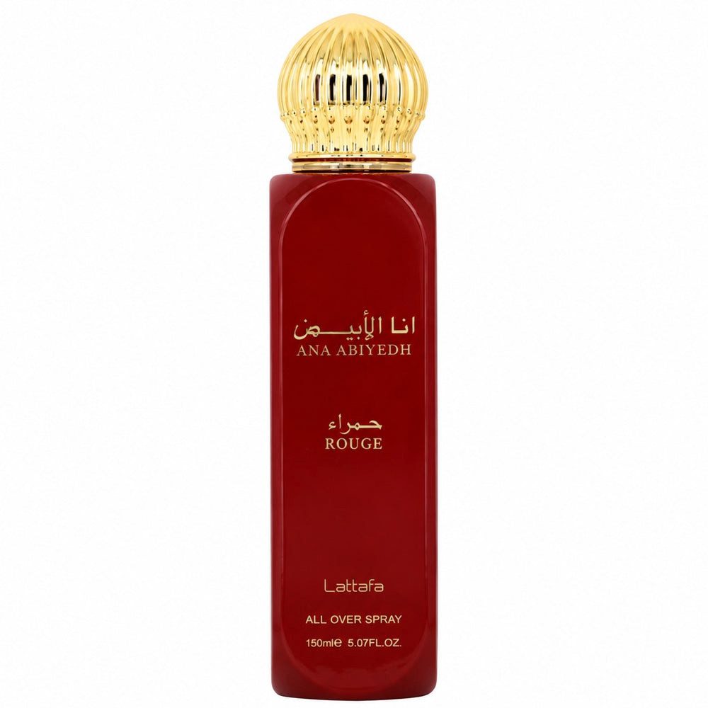 Lattafa Duft-Set Ana Abiyedh Rouge All Over Spray Body Spray + Parfümzerstäuber (leer)