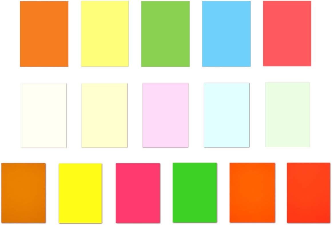 LYSCO Briefpapier Buntpapier SET - Lively + Pastell DIN A4 bunter Briefbogen (LCP-121), exzellente Durchsicht, sehr gute Qualität