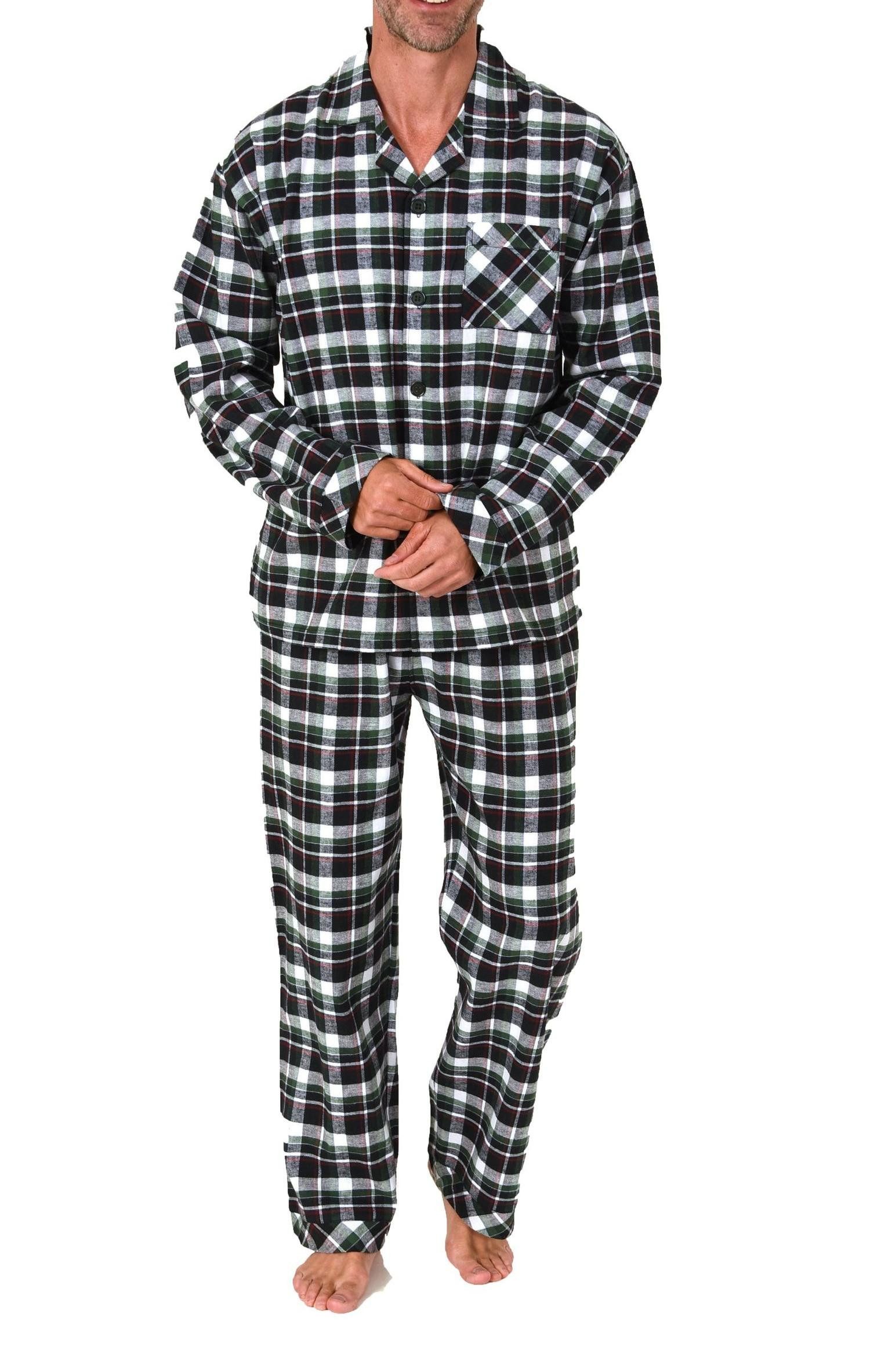 Pyjama Normann Herren Flanell Schlafanzug Pyjama - auch in Übergröße