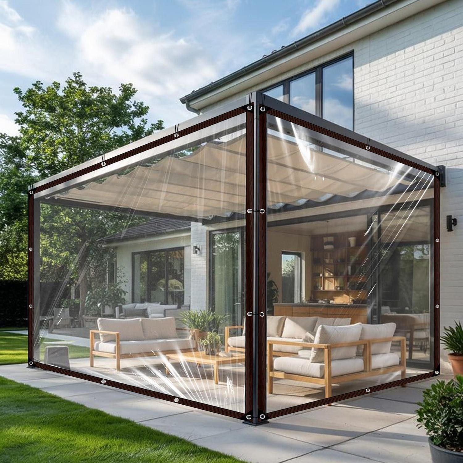 LuxusKollektion Schutzplane Abdeckplane Transparent 2x5m