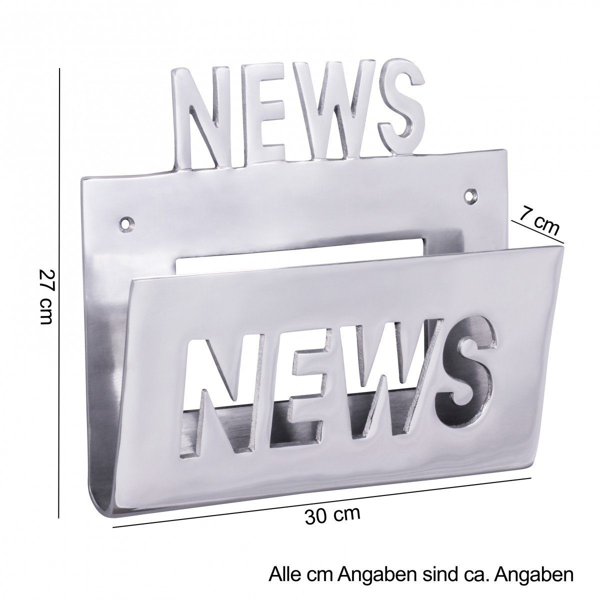 praktisch stilvoll Zeitungsständer DESIGN "News", Aluminium Zeitungshalter & KADIMA