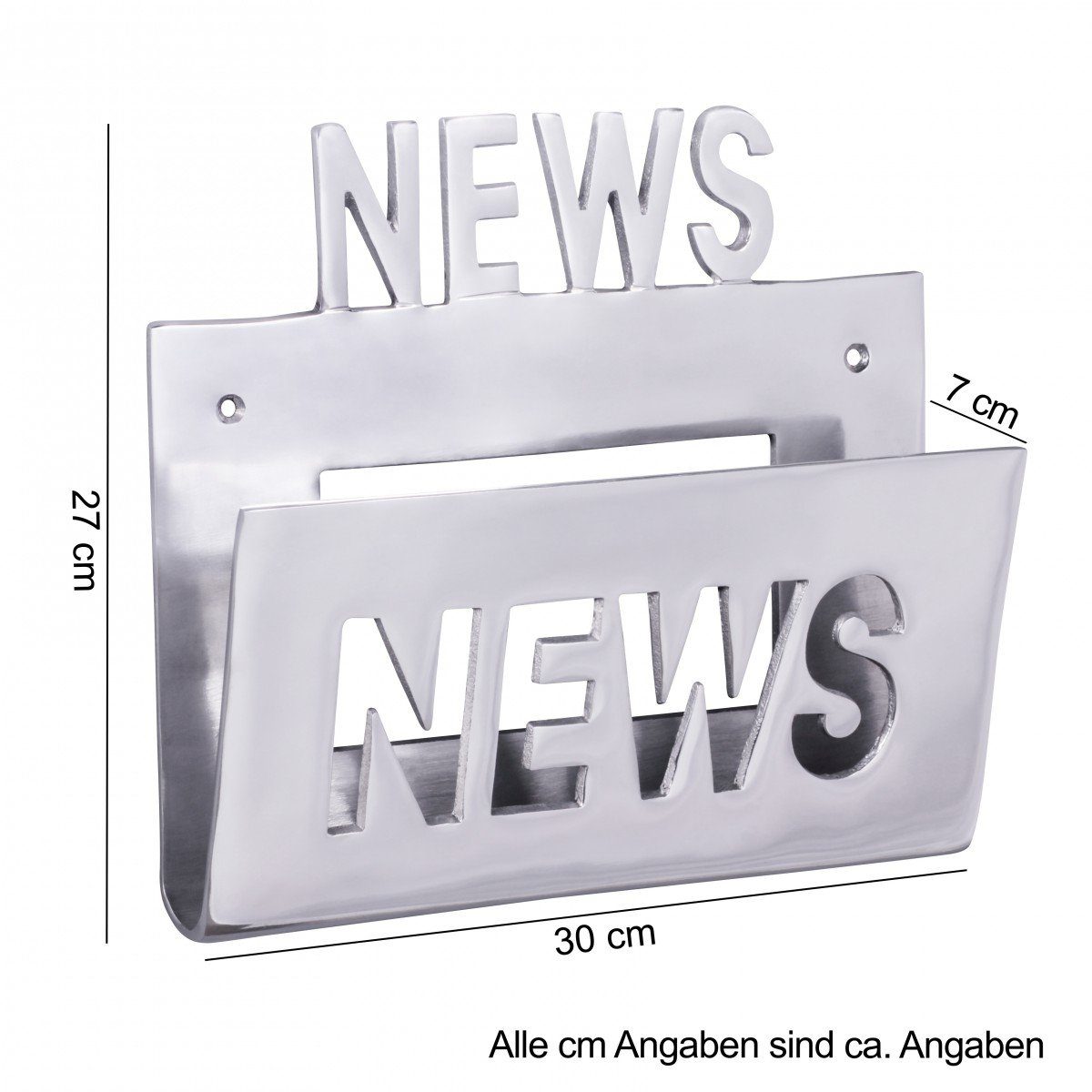 KADIMA DESIGN Zeitungsständer Aluminium Zeitungshalter & praktisch stilvoll "News"