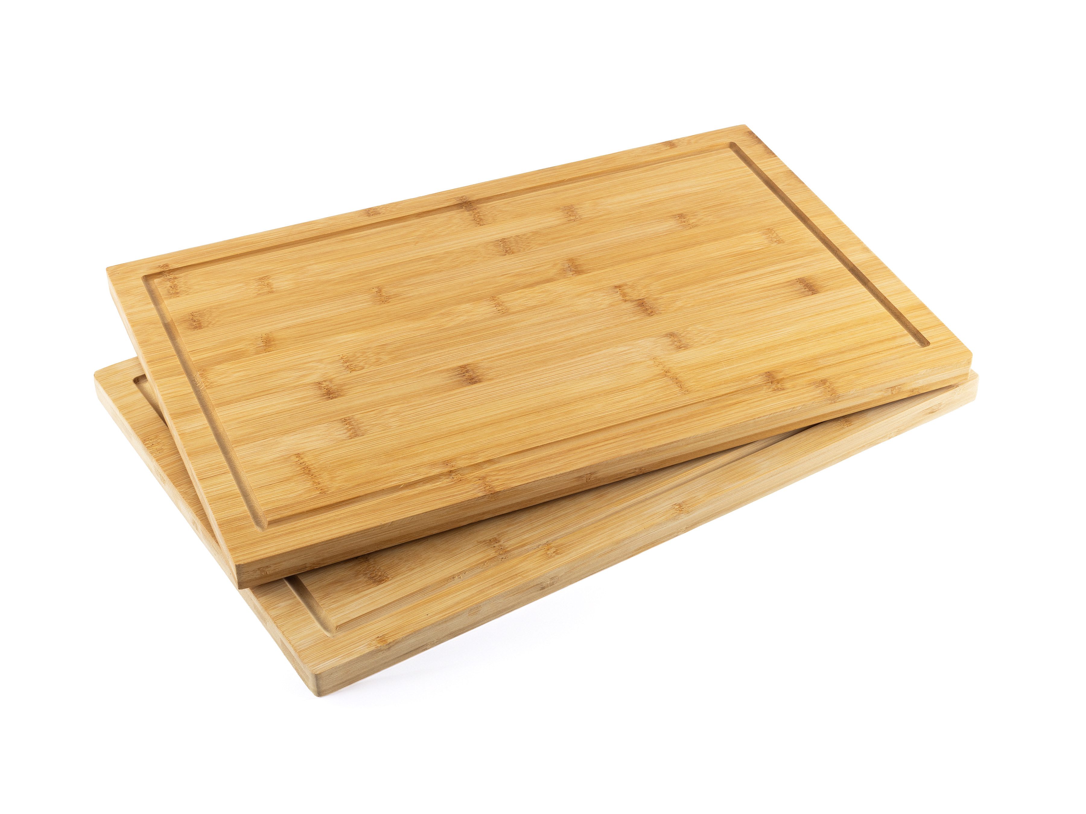 Hanseküche Schneidebrett Herd Abdeckplatte, Bambus, (Arbeitsflächenerweiterung, Induktionsfeld, 2-St., für Fleisch, Gemüse), Rutschfeste Füße, Robustes Küchenbrett