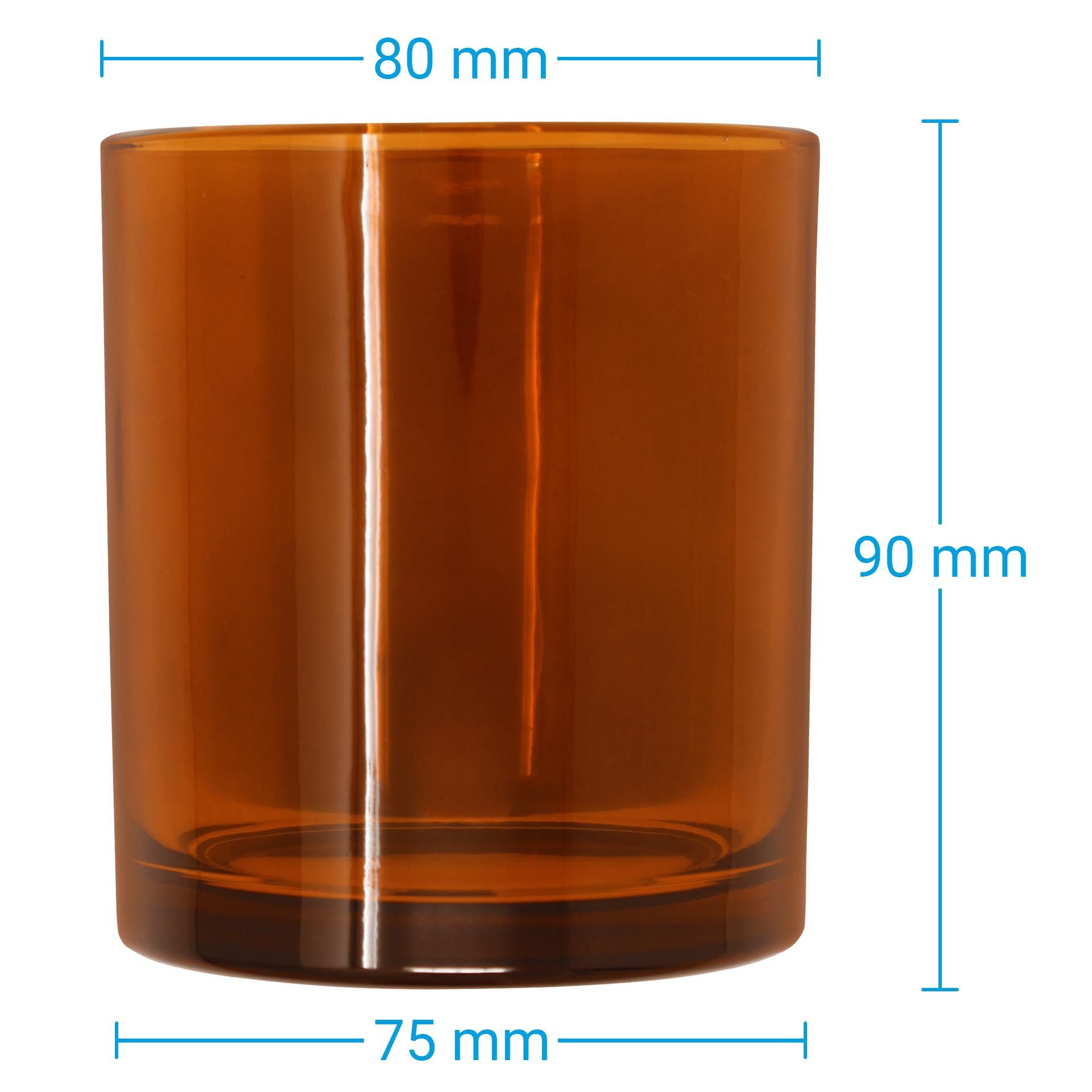 DistrEbution Glas Amber Glänzend 300 ml, 12-tlg.