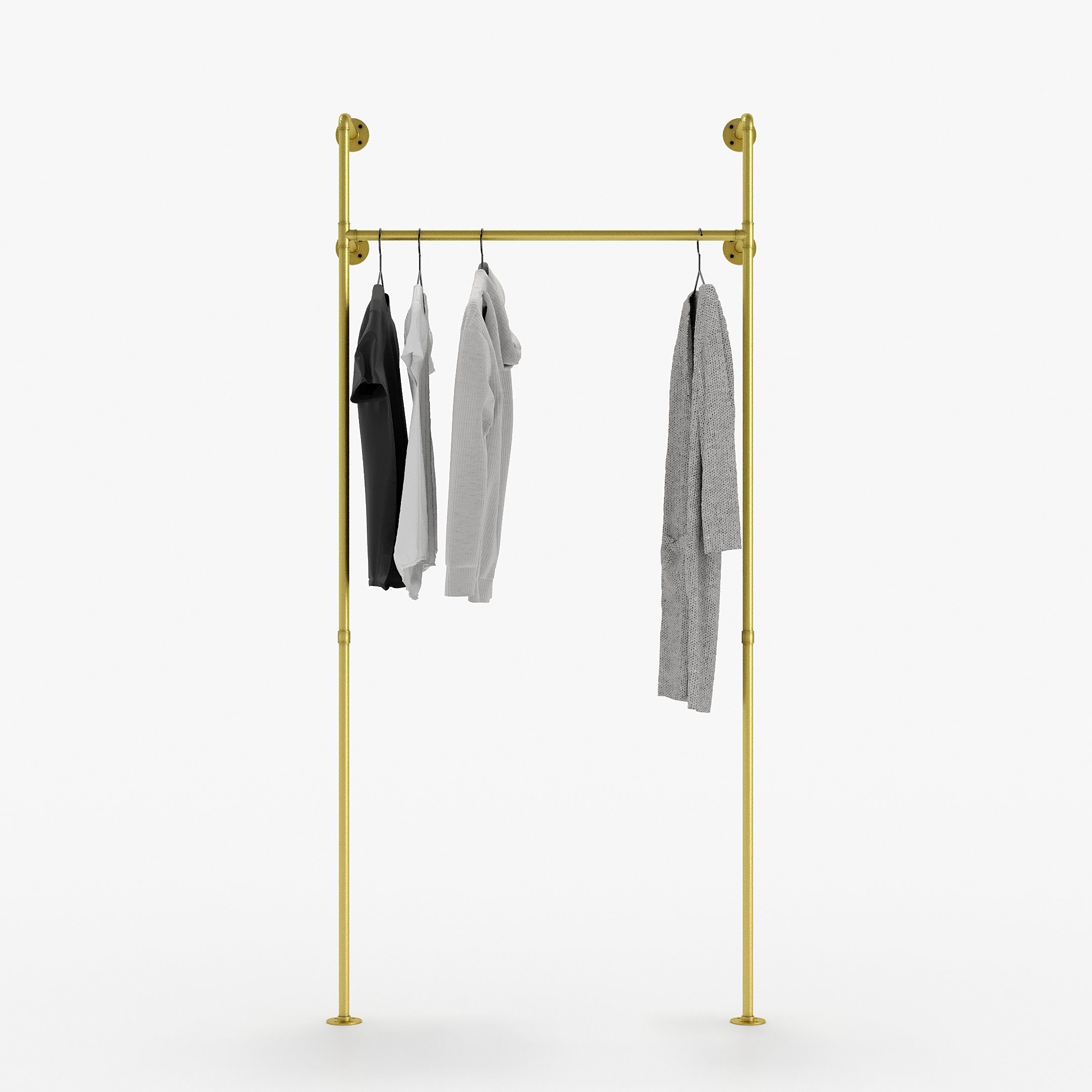 Industrie Kleiderständer goldfarben design Wandmontage zur Kleiderschrank Garderobenständer pamo. KIM, Design im offener