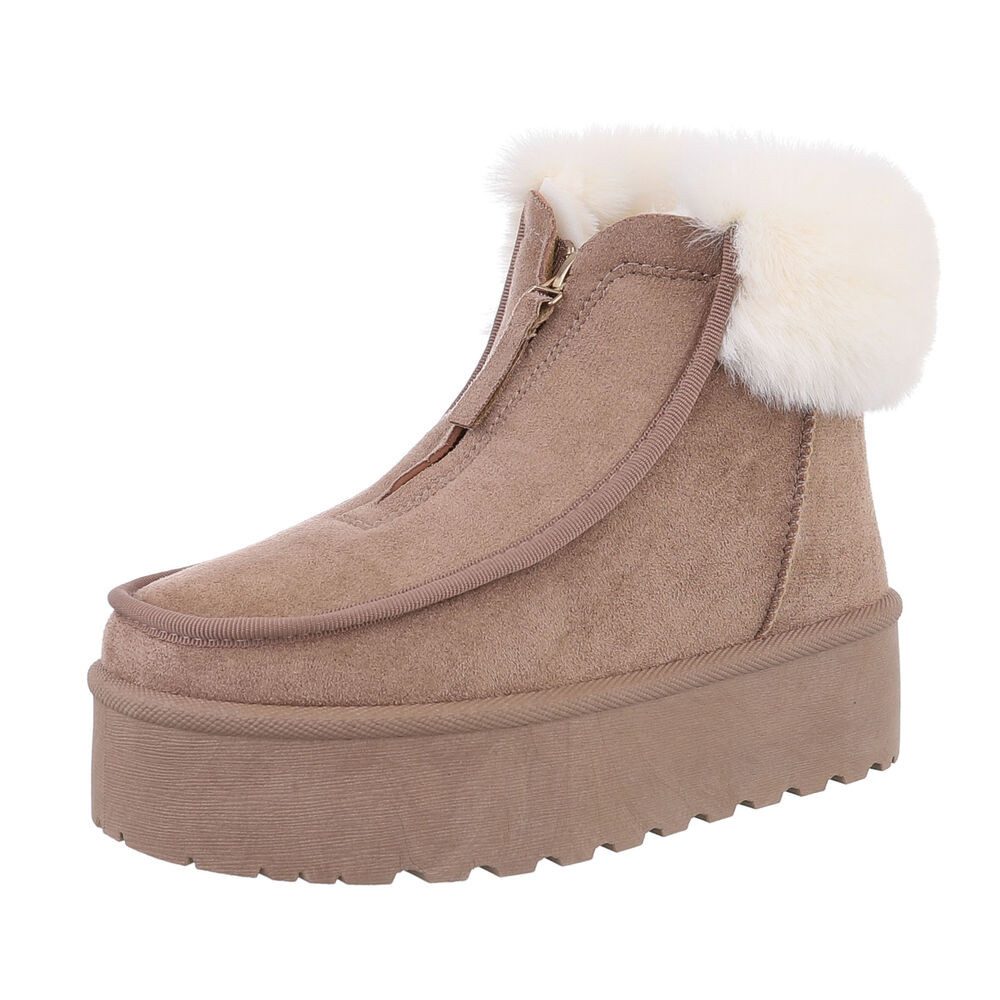 Ital-Design Damen Snowboots Freizeit Snowboots (87214691) Flach Plateaustie günstig online kaufen