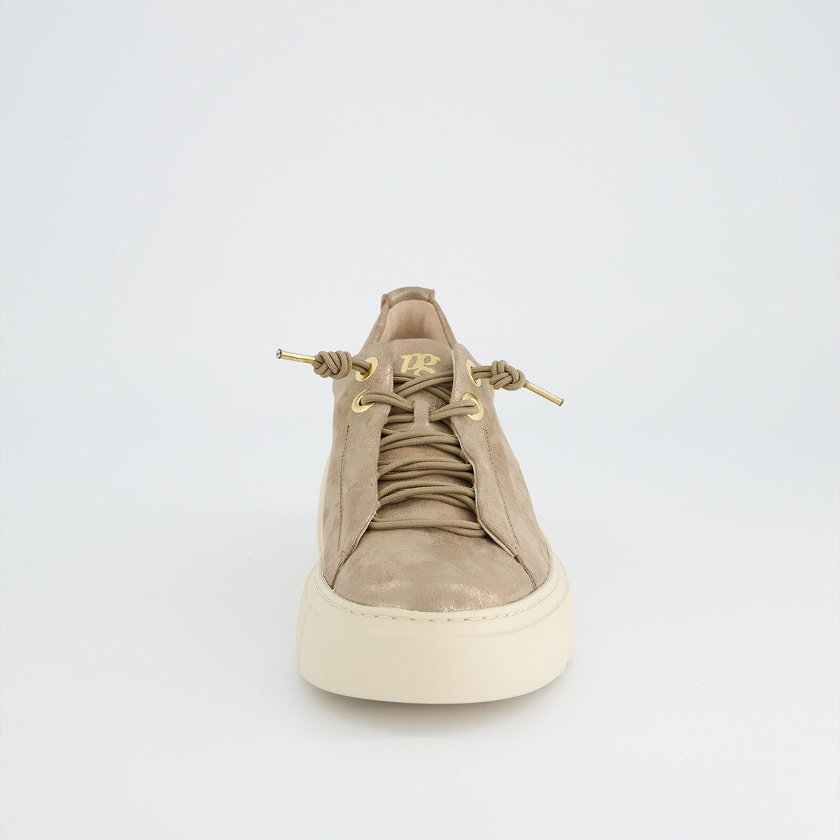 Paul Green 5418-088, Sneaker in Beige, gold-metallik für Damen Sneaker
