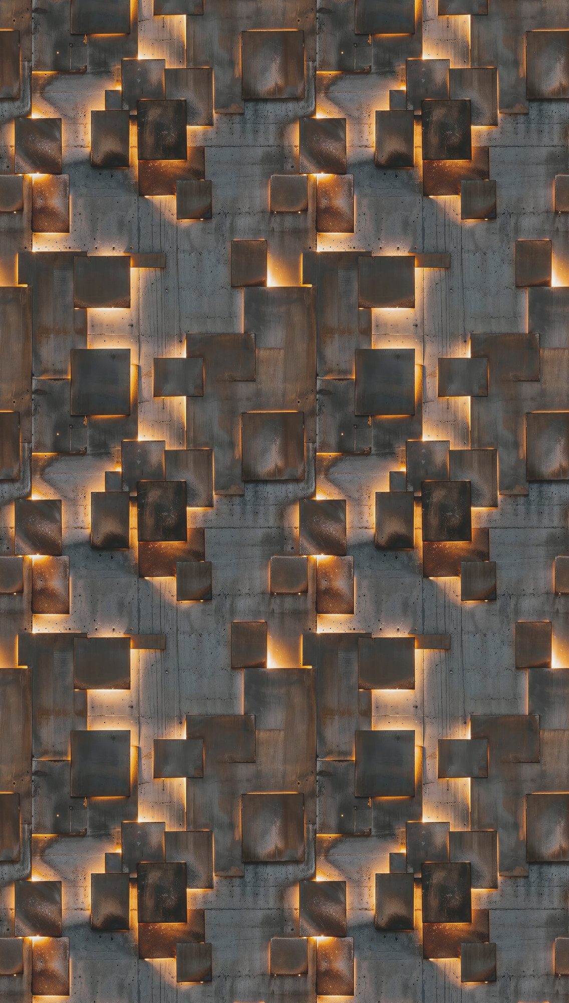 living walls Vliestapete Fototapete 3D-Würfel Betonoptik Rost erweiterbar, günstig online kaufen