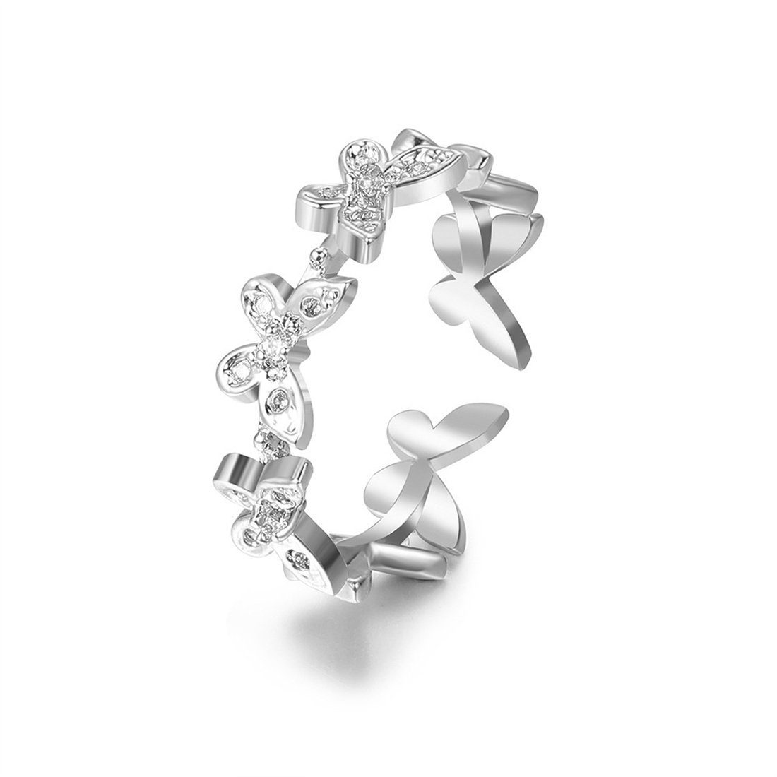 DAYUT Fingerring Mode Schmetterling Ring, funkelnde Strasssteine, Geschenke für Frauen (1-tlg)