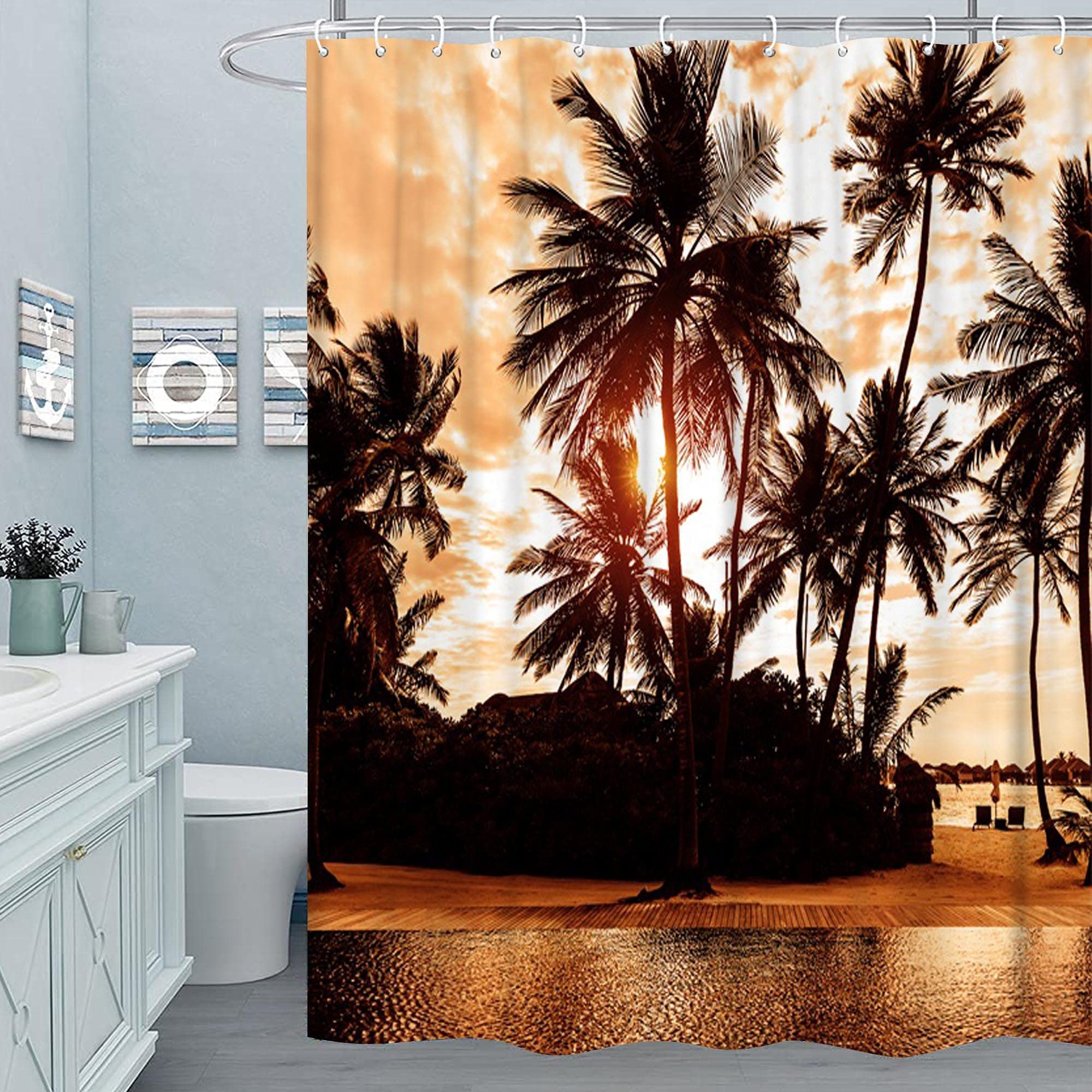 M&W DAS DESIGN Duschvorhang 180x200 Shower curtains Anti schimmel Waschbar – Bild 3 von 5