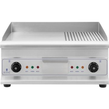 Royal Catering Elektrogrill Doppelgrill Elektro Grillplatte Doppelt Griddleplatte Gastrobräter, 6400 W