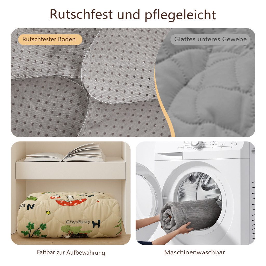 Comomy Spielmatte (125*125 cm, 1-St., Krabbelmatte Boden Spielunterlage Lau günstig online kaufen