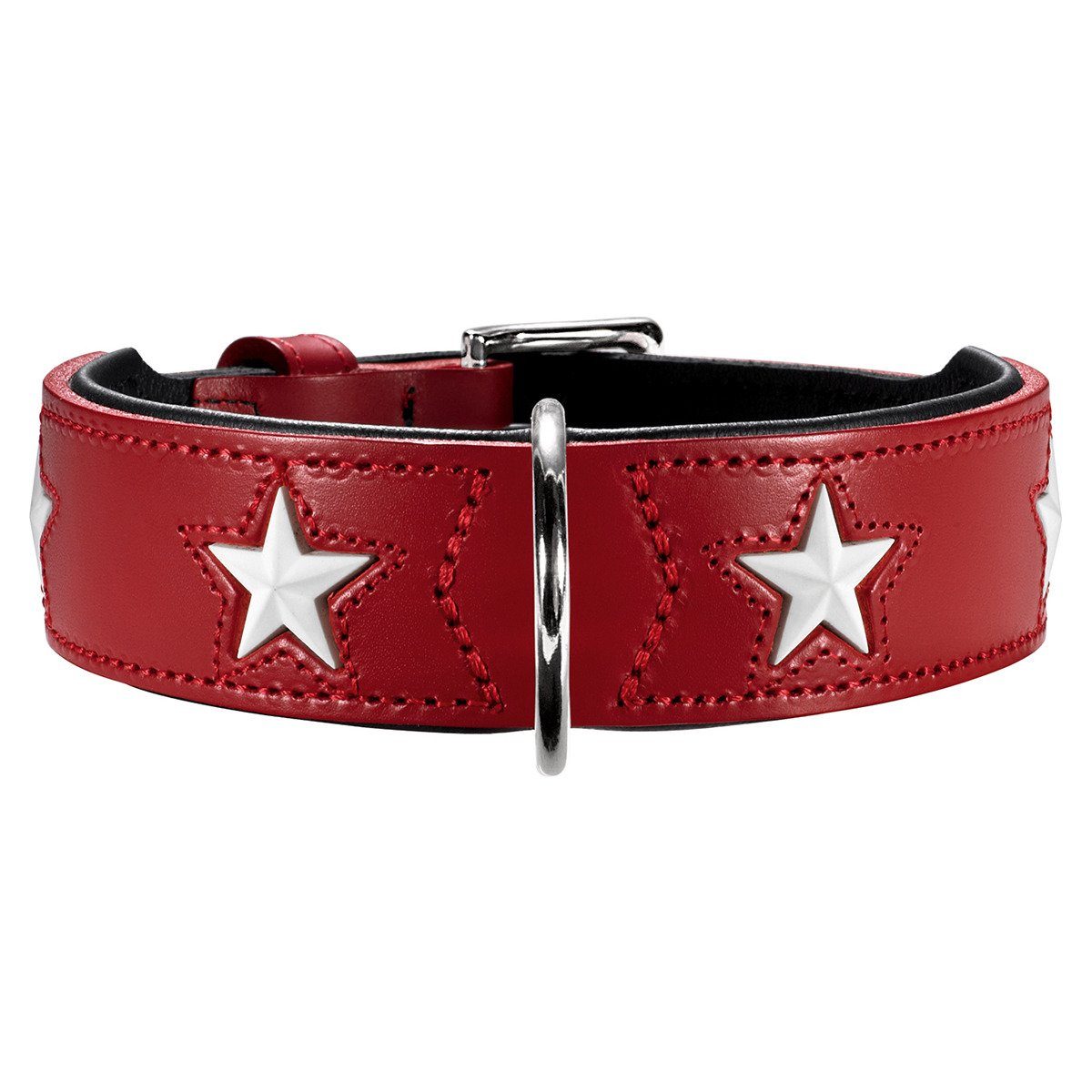 Hunter Tierbedarf Hunde-Halsband Halsband Magic Star rot/schwarz