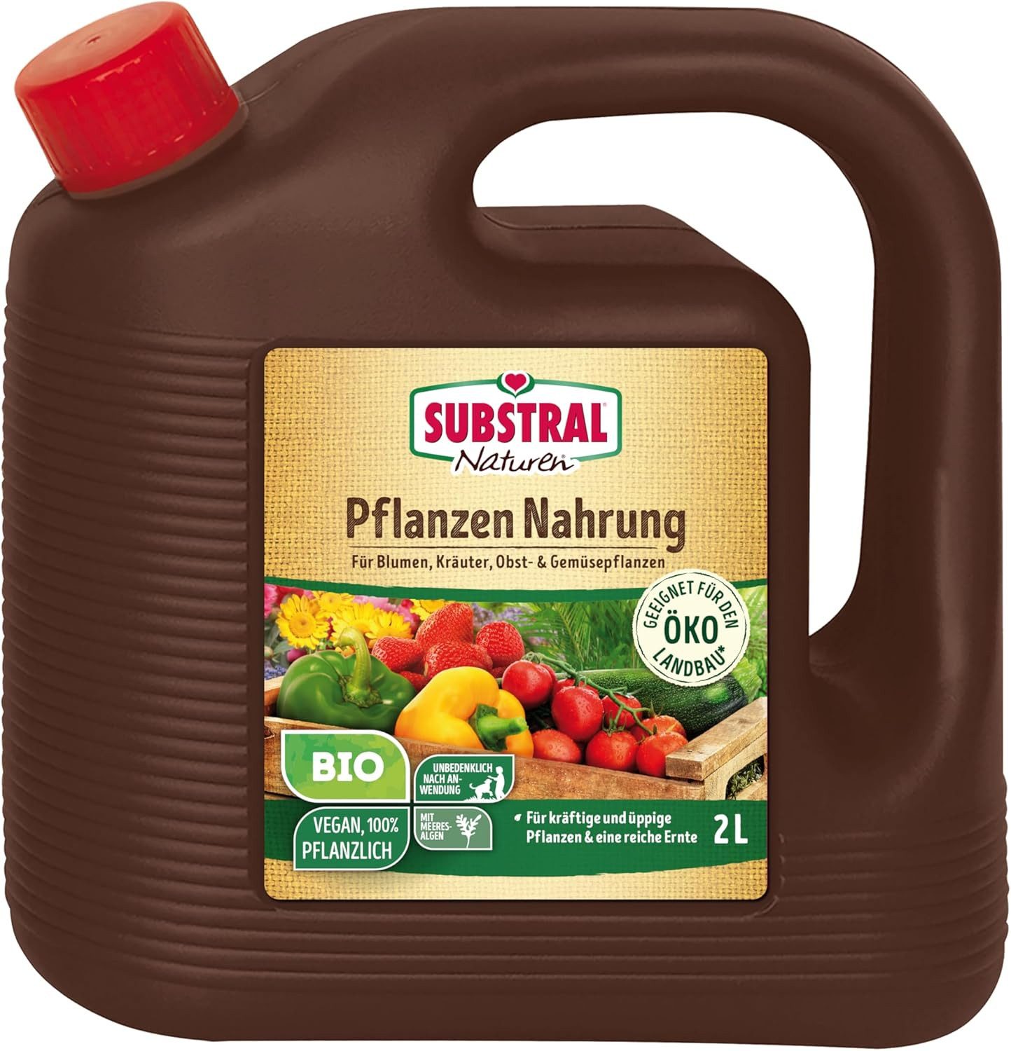 Evergreen Pflanzenstärkungsmittel Substral Naturen Bio Pflanzen-Nahrung Zierpflanzen Obst & Gemüse 2 L