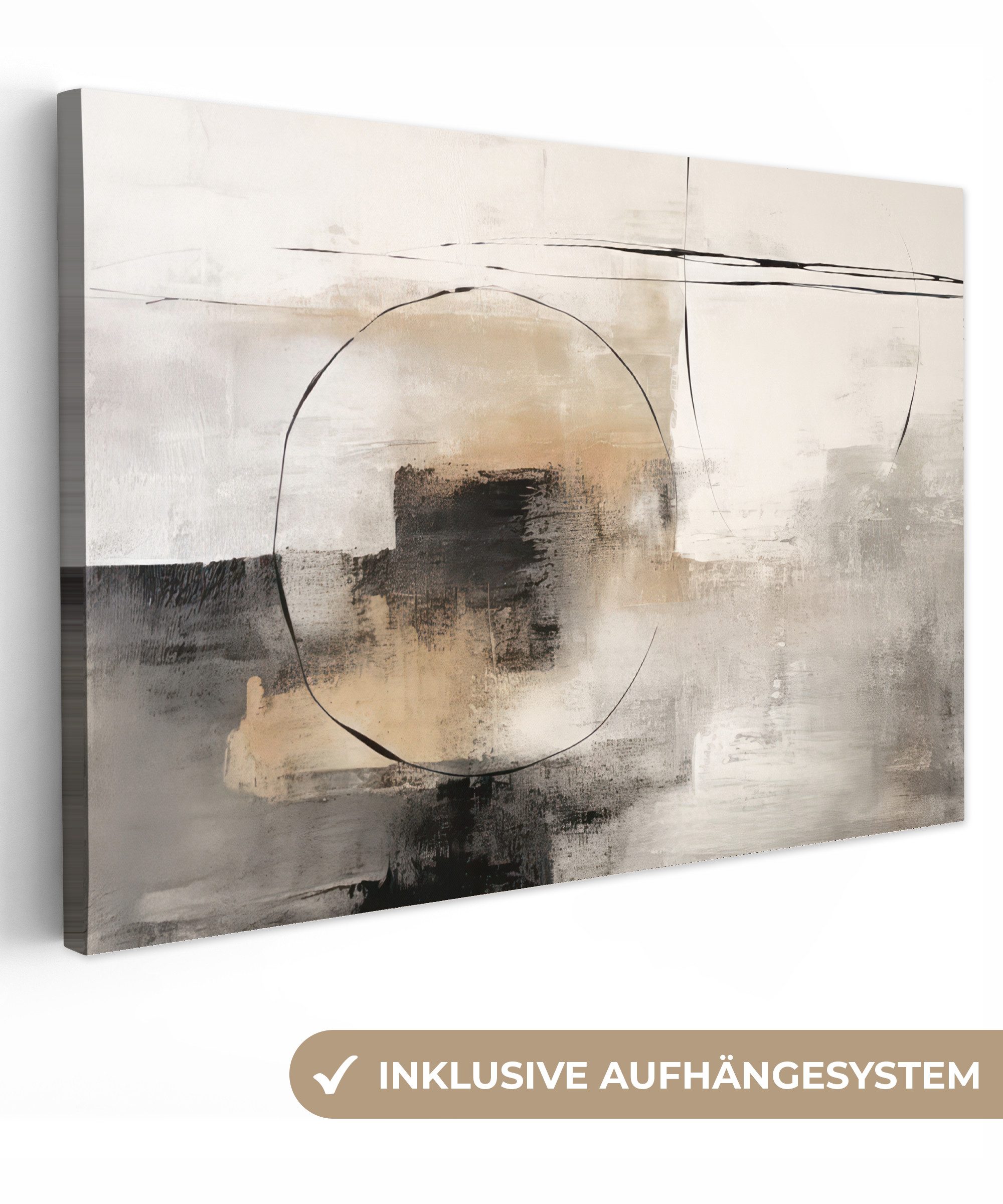 OneMillionCanvasses® Leinwandbild Kunst - Abstrakt - Grau - Industriell, Fo günstig online kaufen