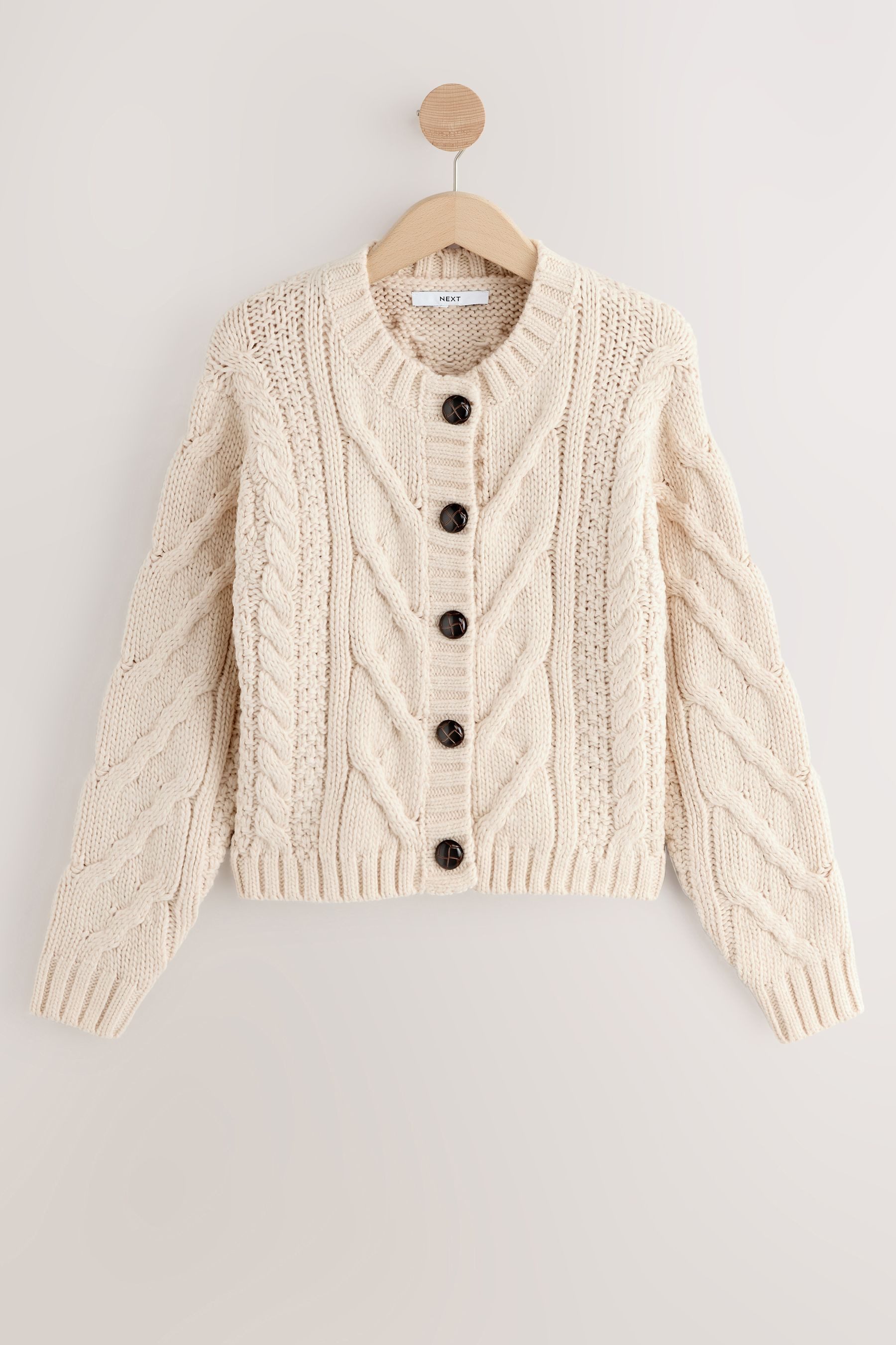 Next Strickjacke Grobstrickjacke mit Zopfmuster (1-tlg) günstig online kaufen