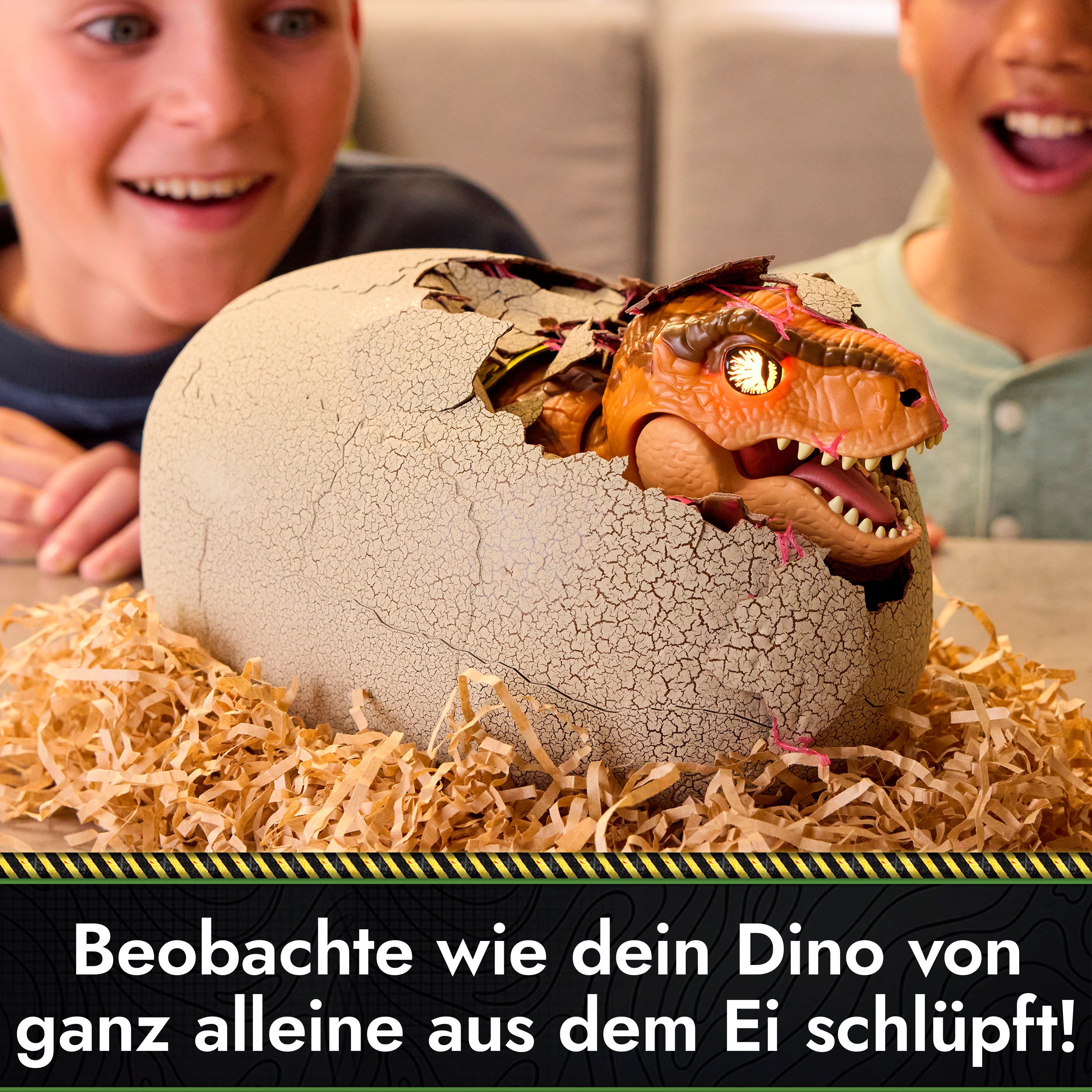Spin Master Spielfigur Primal Hatch - Interaktiver T-Rex im Ei, mit Licht und Sound