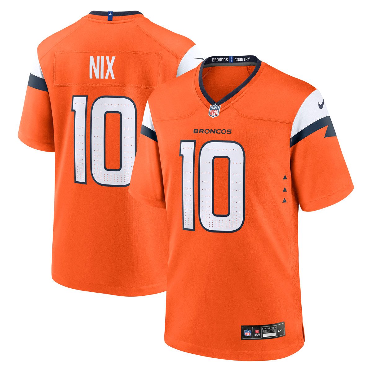 Nike Footballtrikot Nike Trikot Denver Broncos Nike Home Bo Nix 10