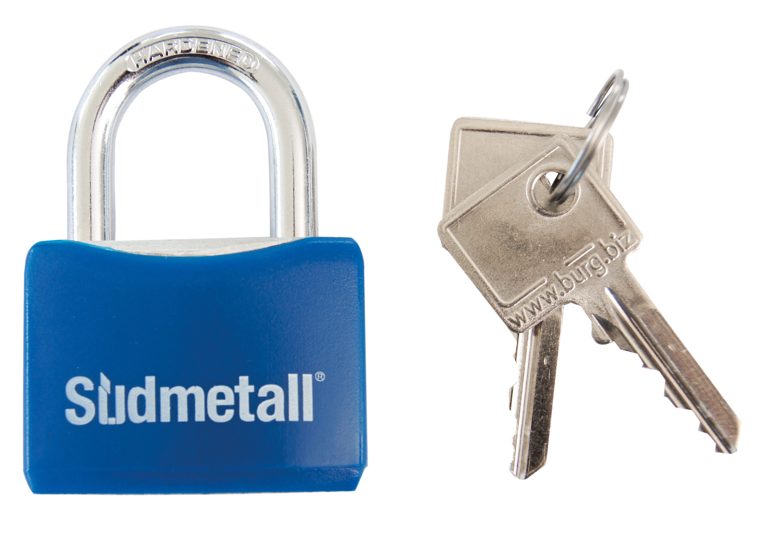 Südmetall Vorhängeschloss Zylinder-Vorhangschloss blau inkl. 2 Schlüssel