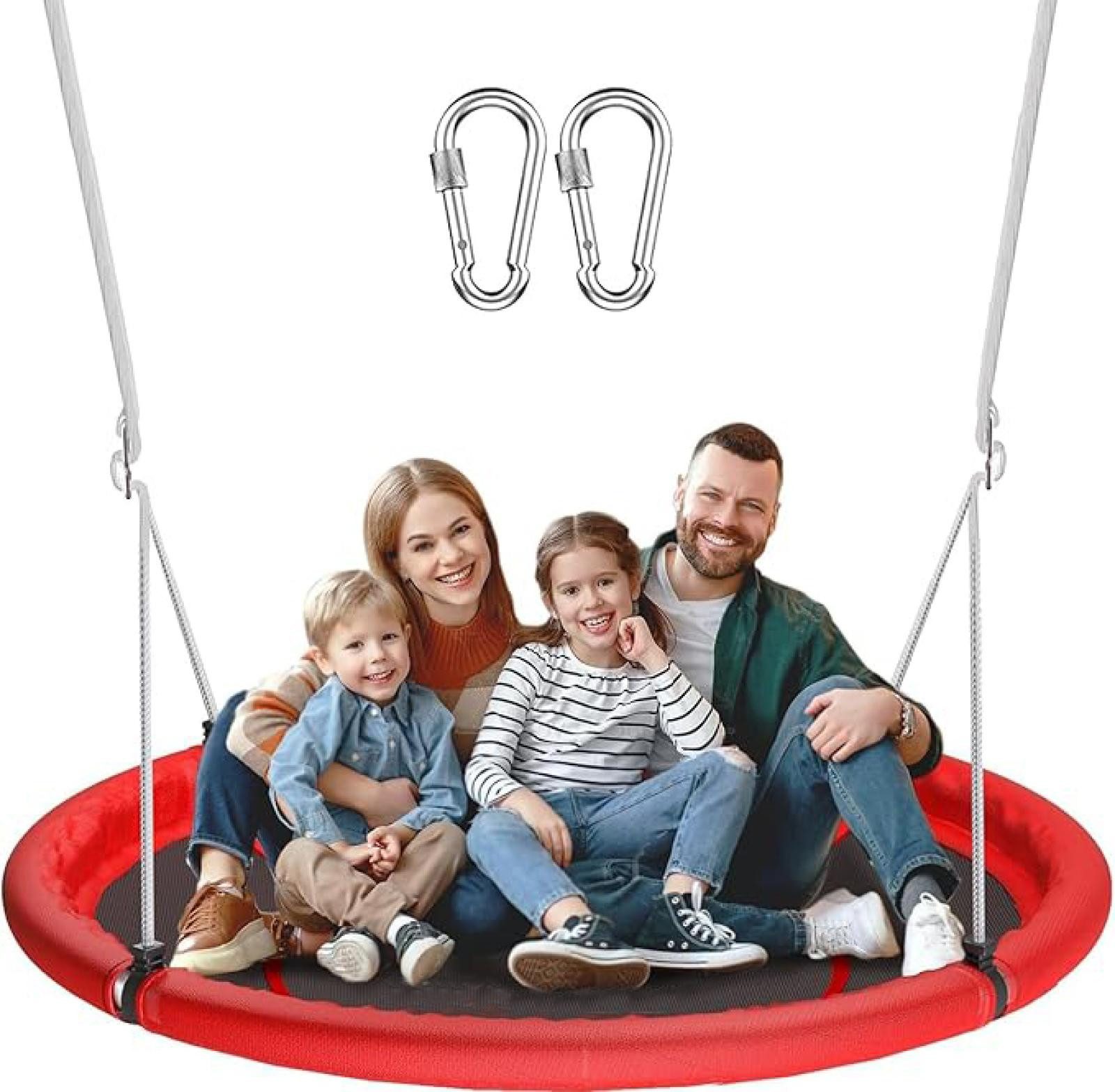 FELIXLEO Nestschaukel Nest Schaukel 110cm Rot, (1-tlg)