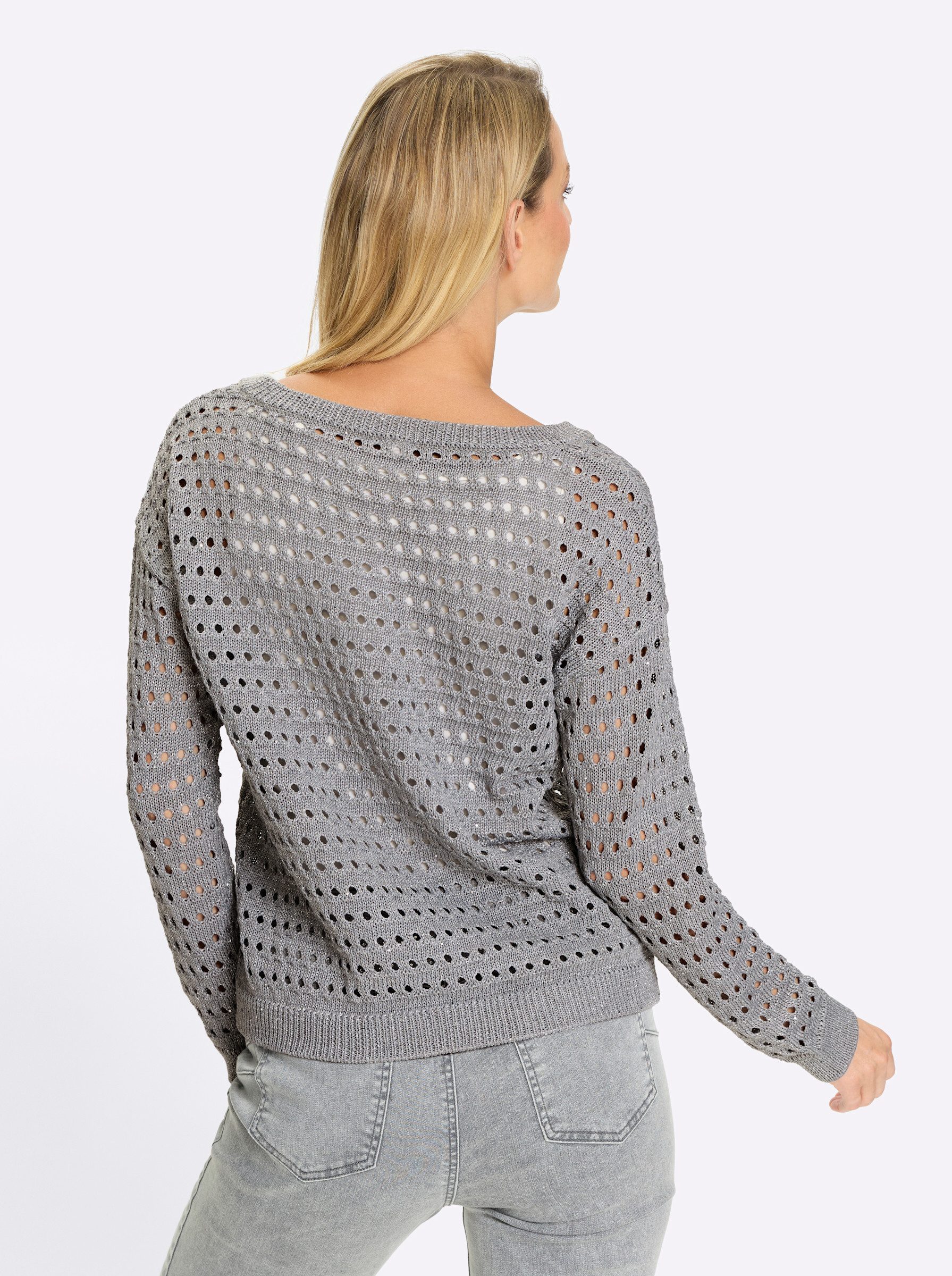 heine Strickpullover Pullover Langarm Ajour günstig online kaufen